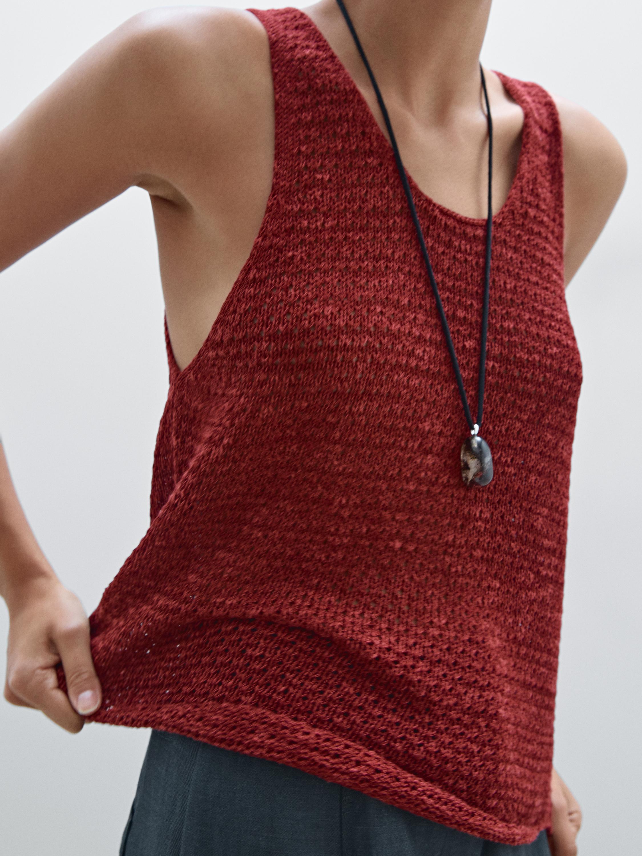 Textured cutwork top