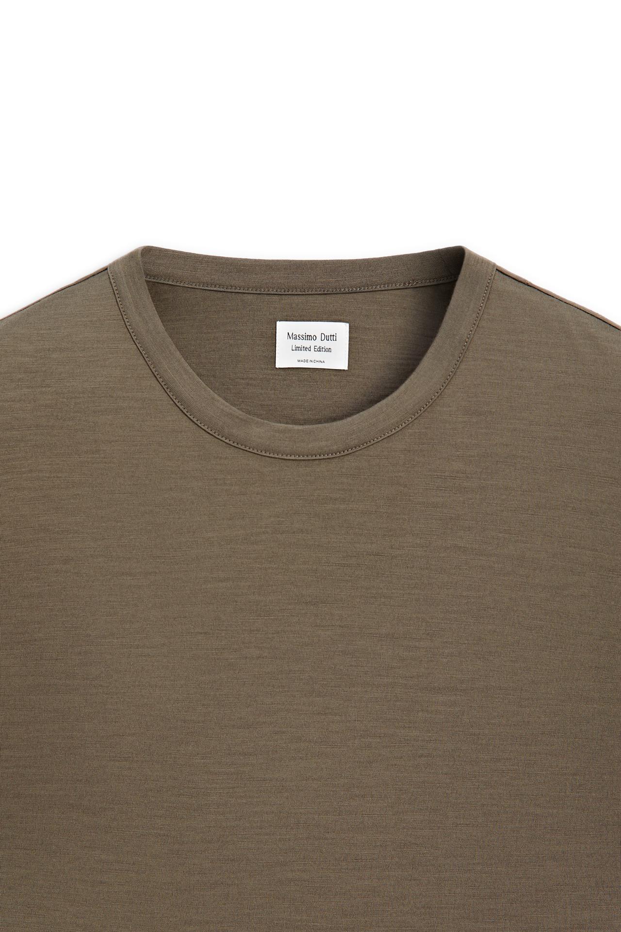 100% wool short sleeve T-shirt - LIMITED EDITION — MARINE GREEN