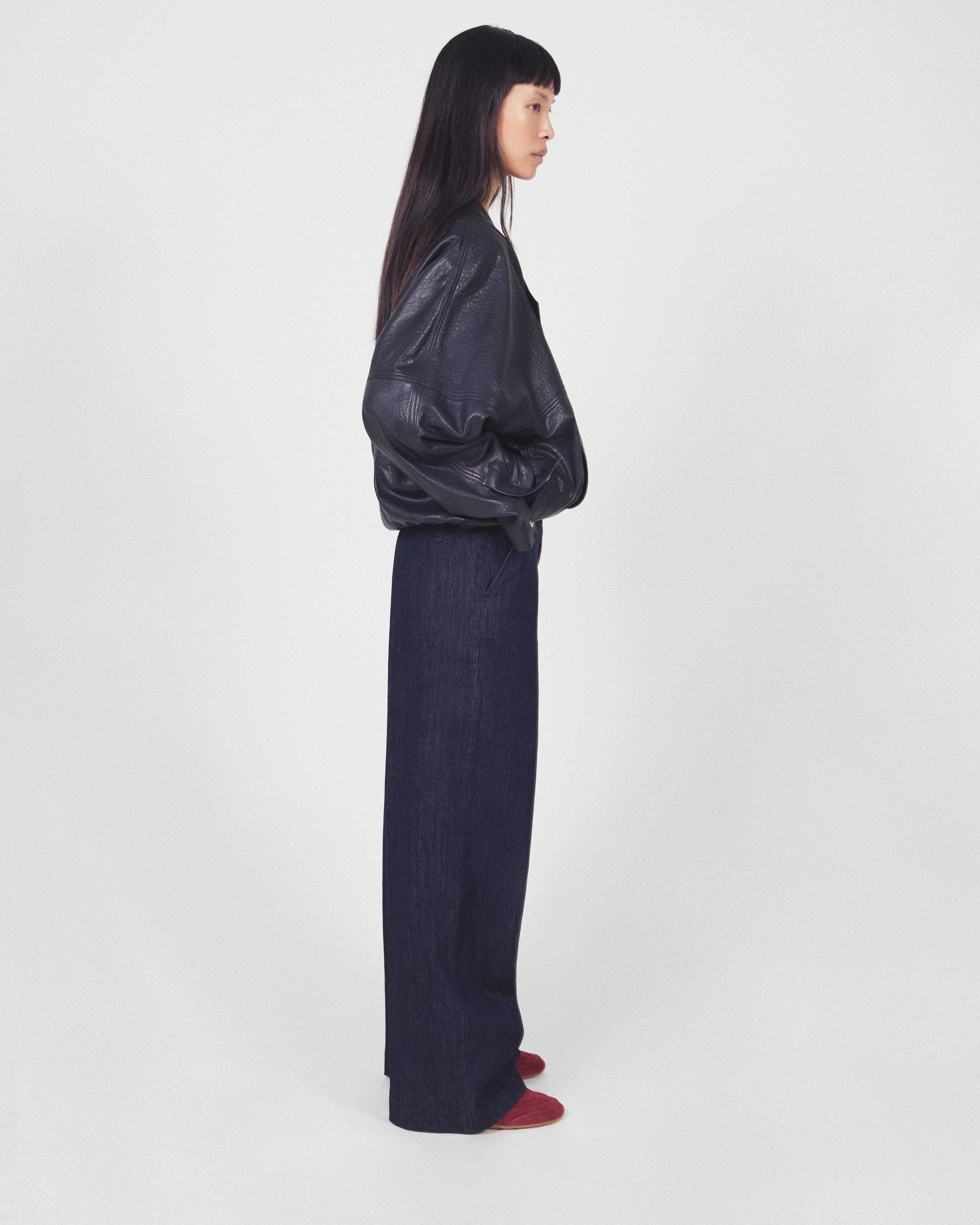 Mid-rise wide-leg jeans — DARK BLUE