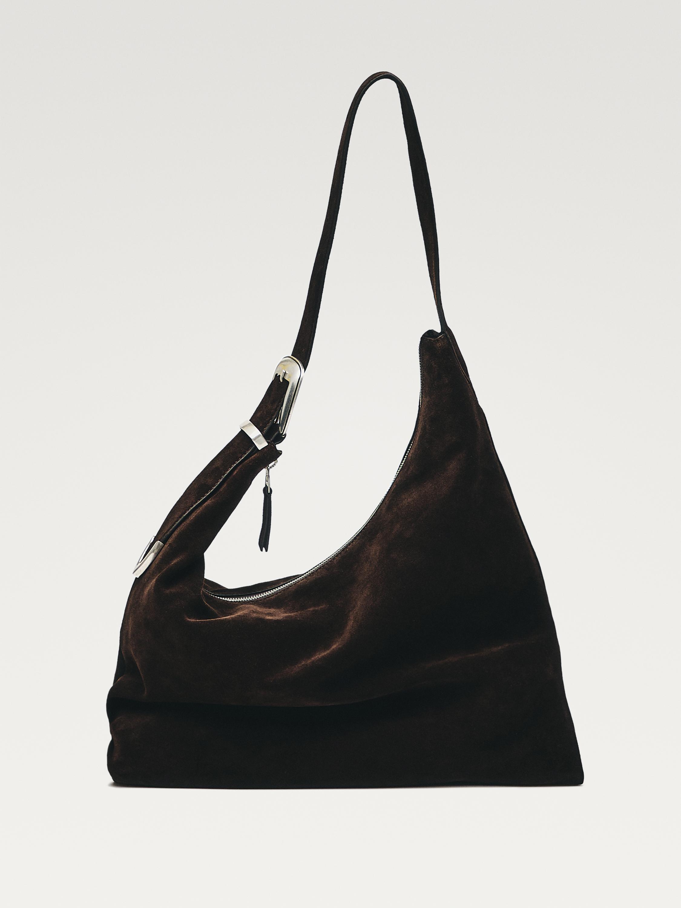 Sac maxi en croûte de cuir