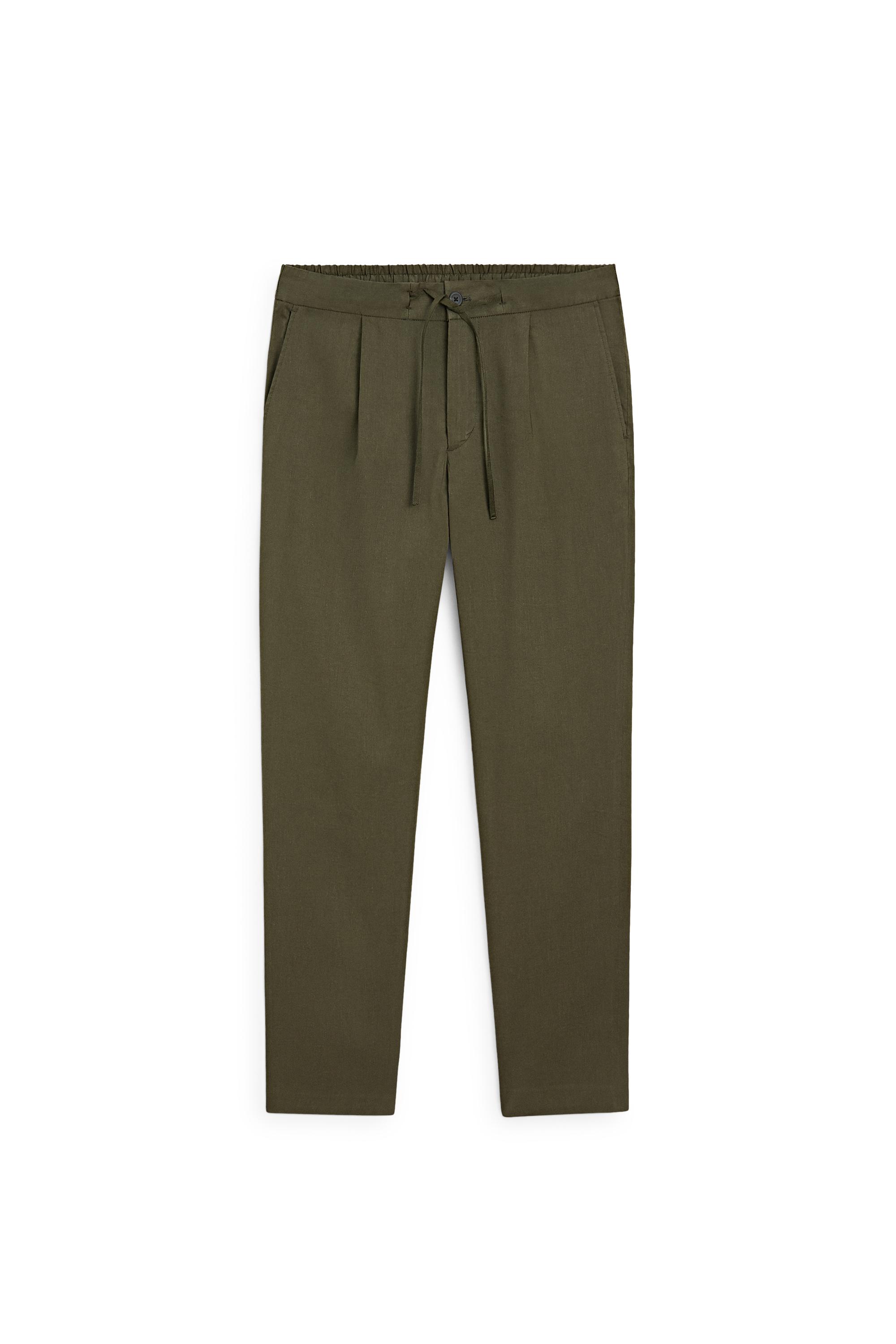 Total look darted jogger fit trousers — GREEN