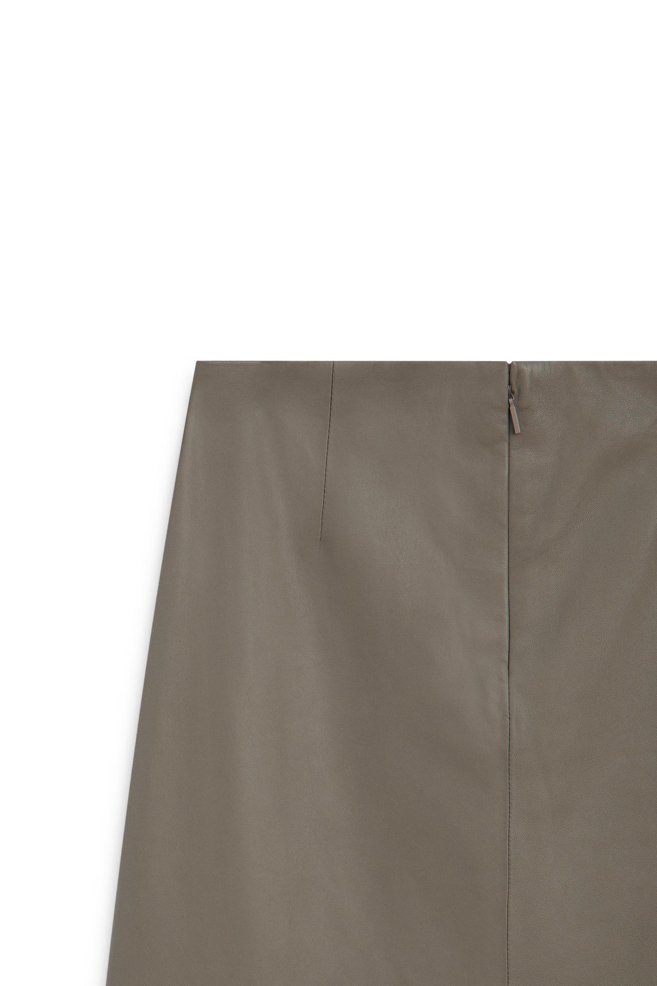 Midi pencil leather skirt - LIMITED EDITION — MOLE BROWN