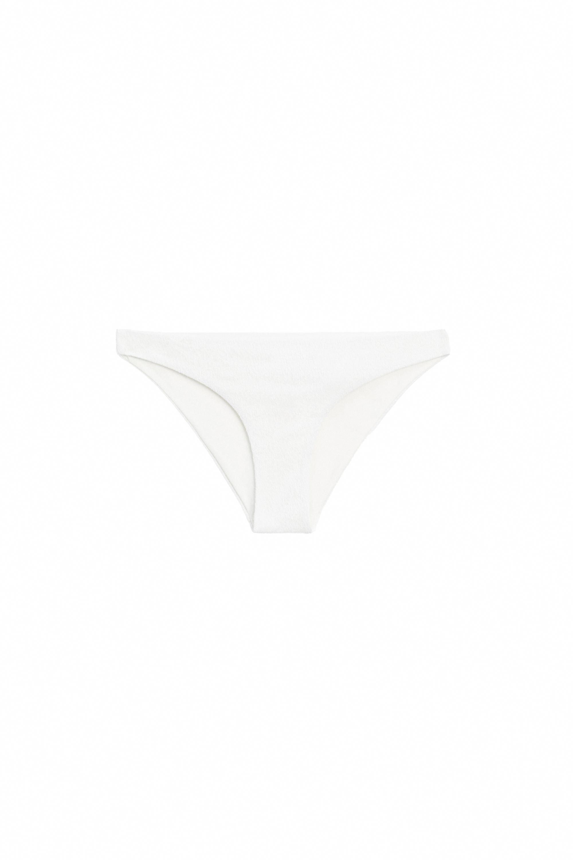 Textured bikini bottoms — Off white