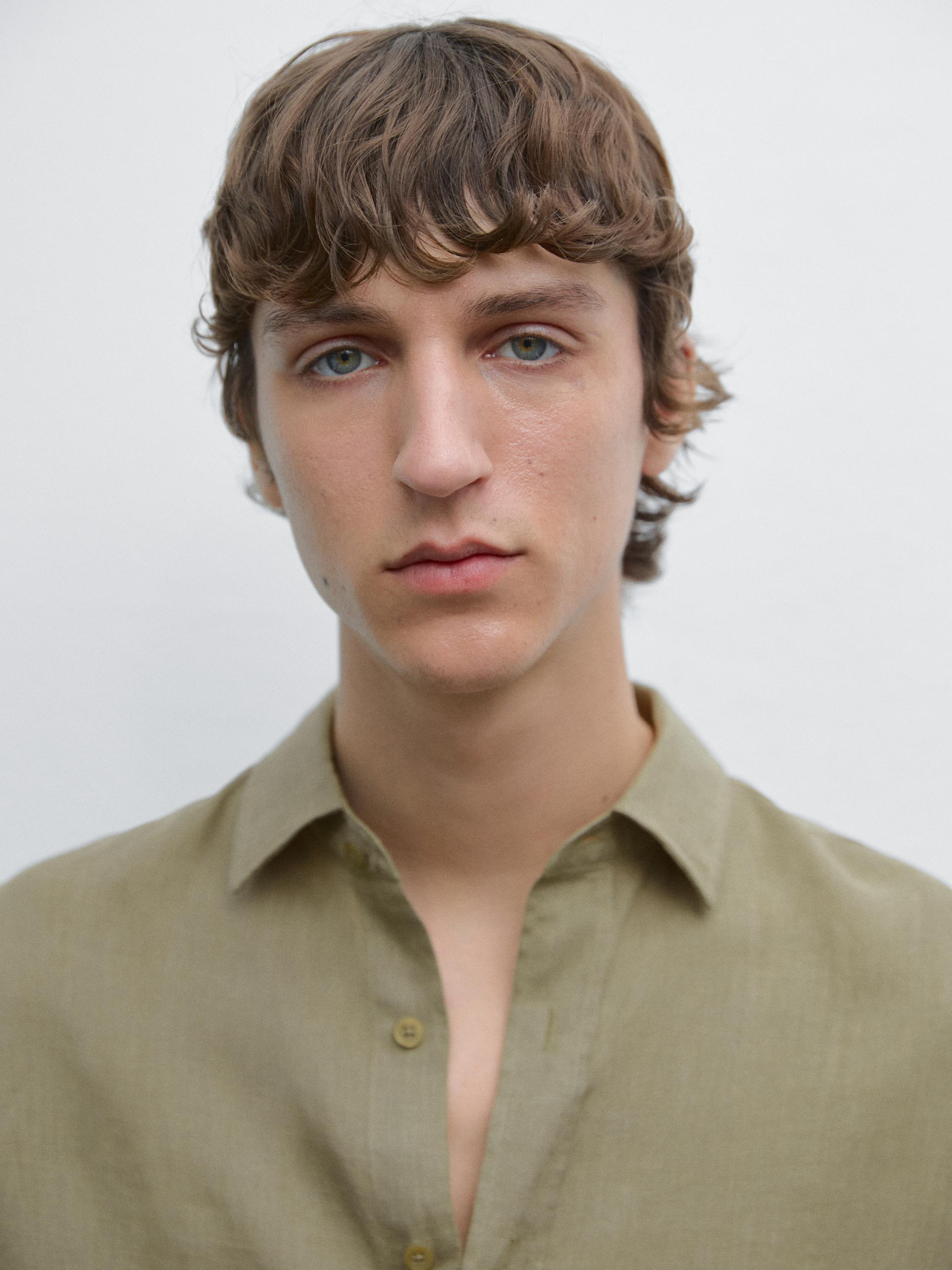 100% linen regular fit shirt