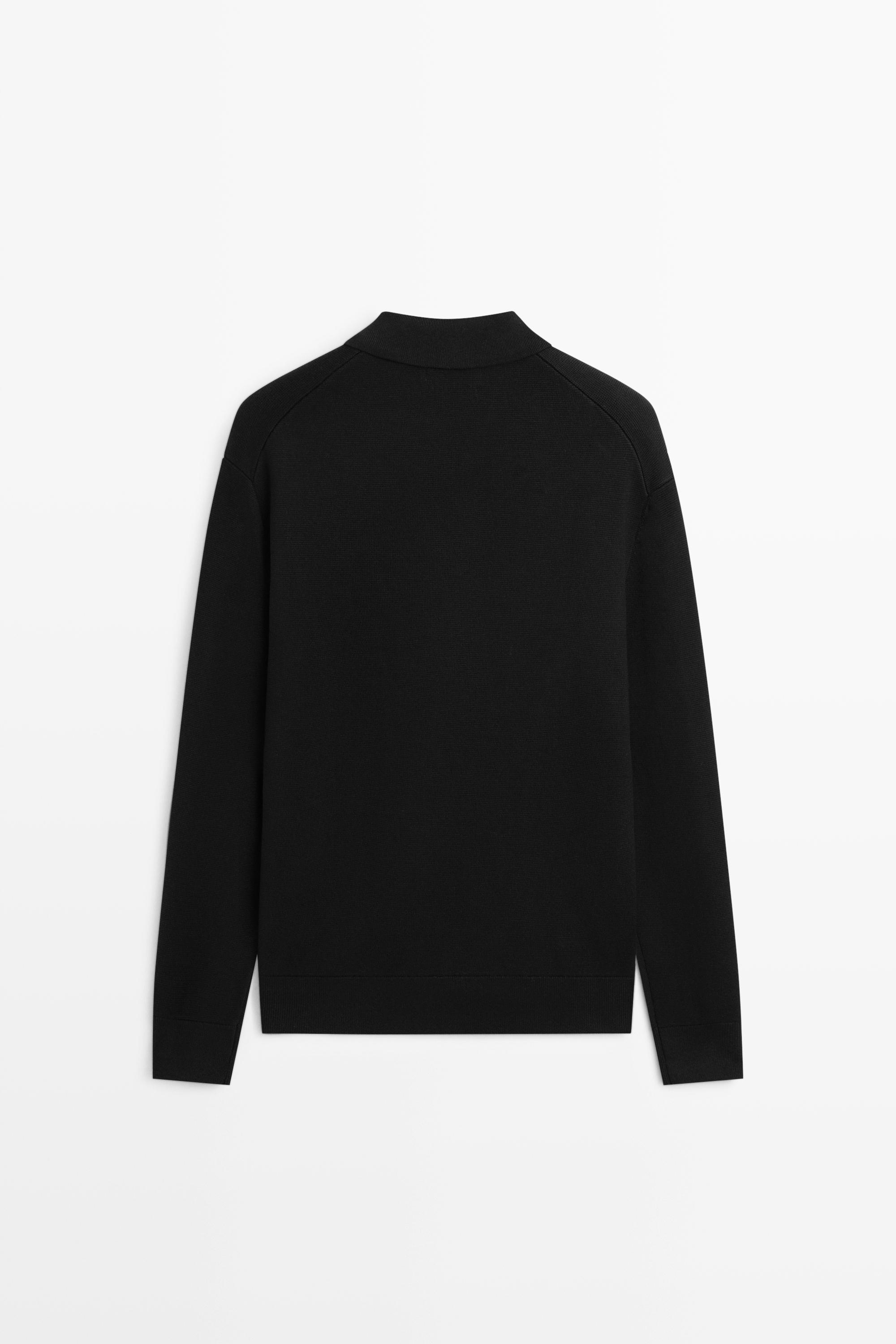 Cárdigan punto cuello polo 100% algodón