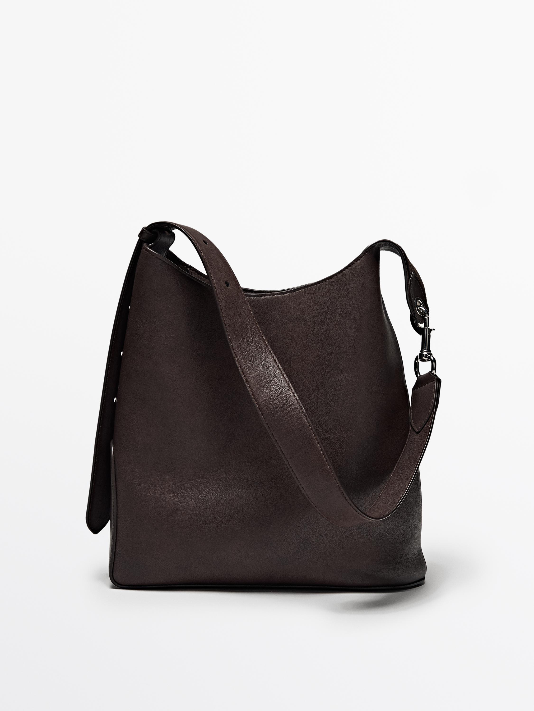 Soft nappa bucket bag