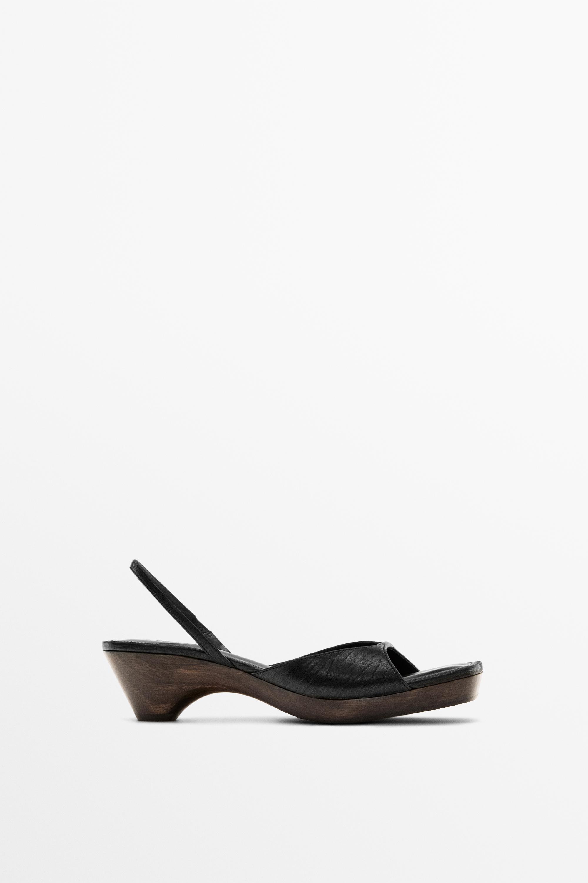 Wood heel sandal - Limited edition — BLACK