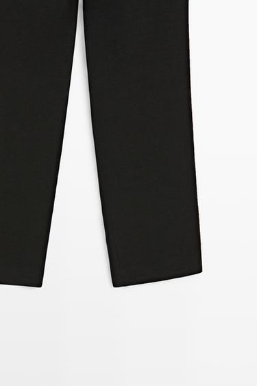 Flowing straight-leg linen trousers — BLACK 7