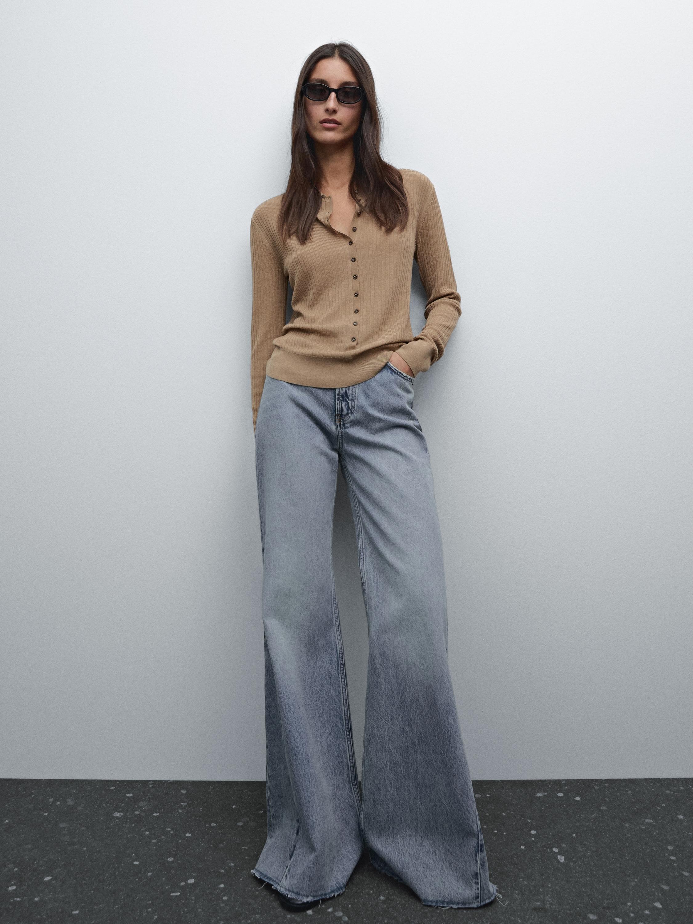 Jersey punto cuello polo botones canalé