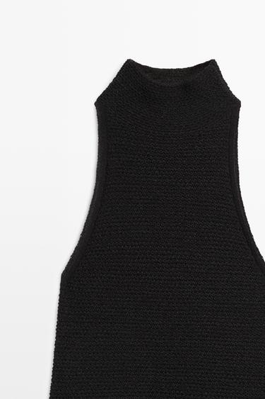 Combined midi dress — BLACK 4