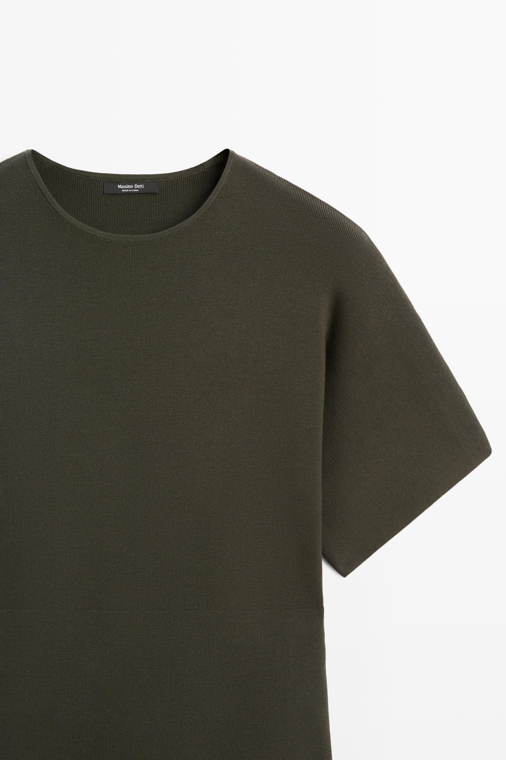Combined midi dress — GREEN