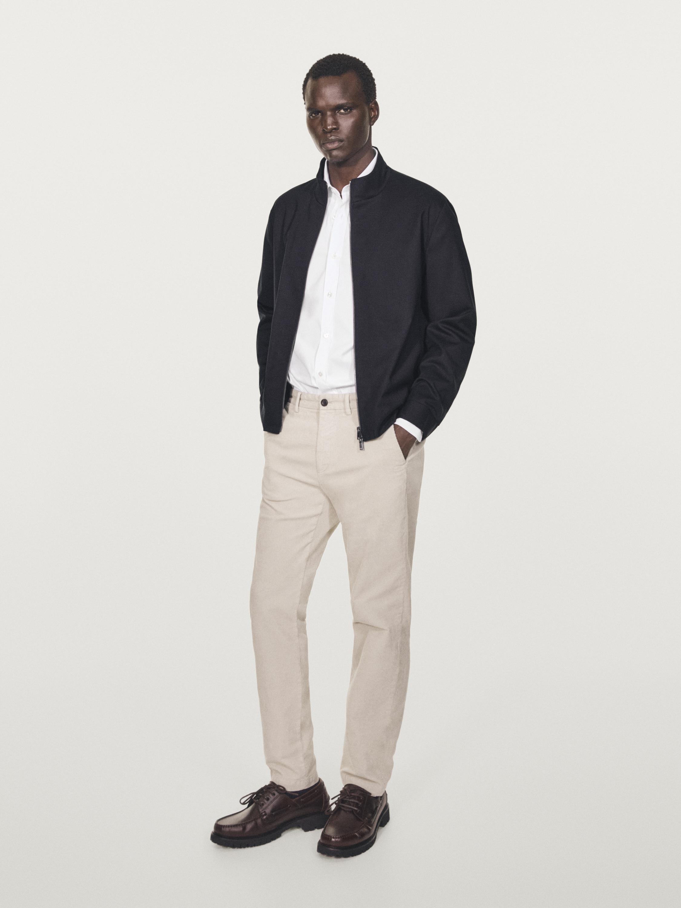 Slim fit corduroy trousers