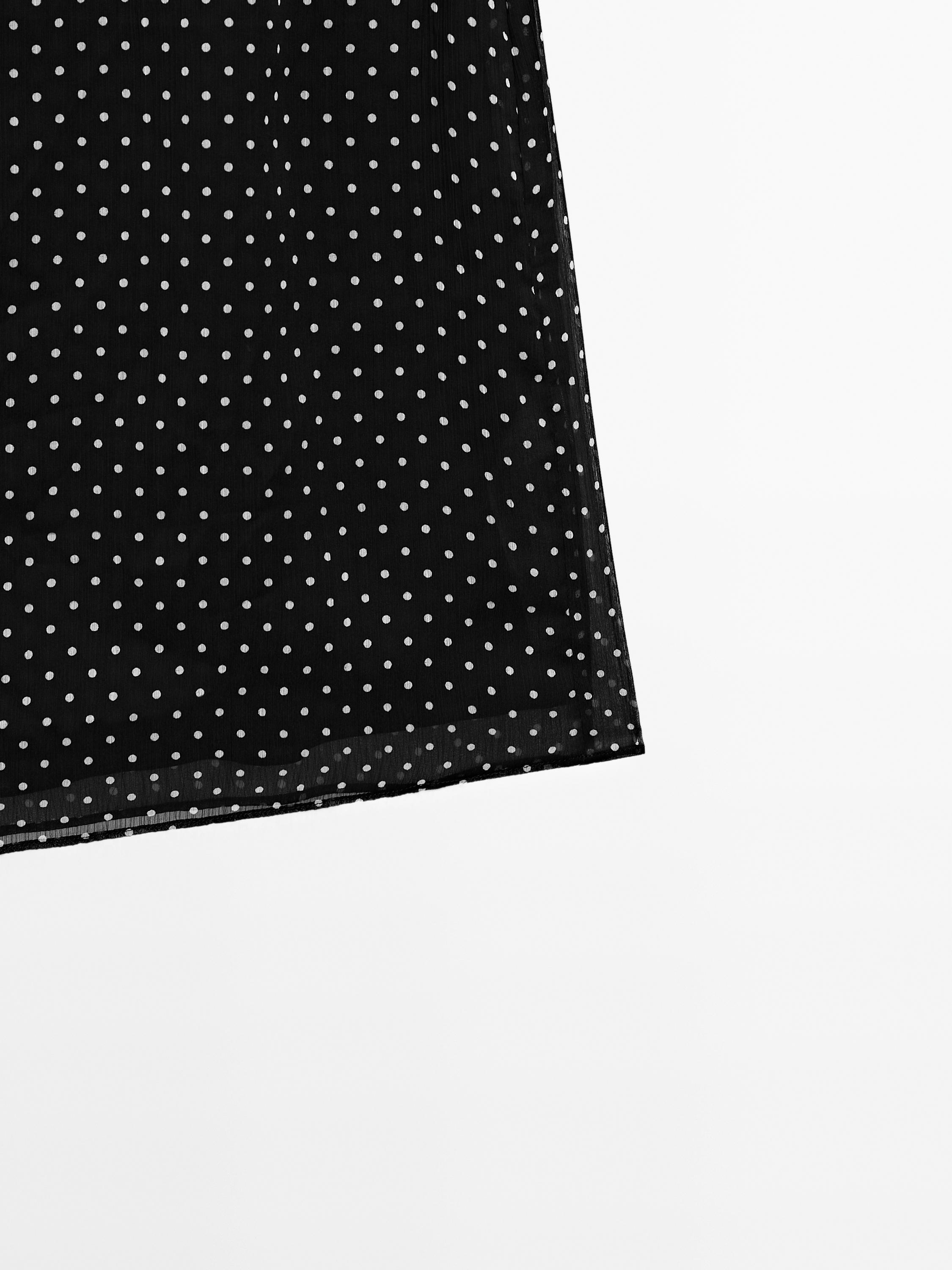 Short polka dot print skirt