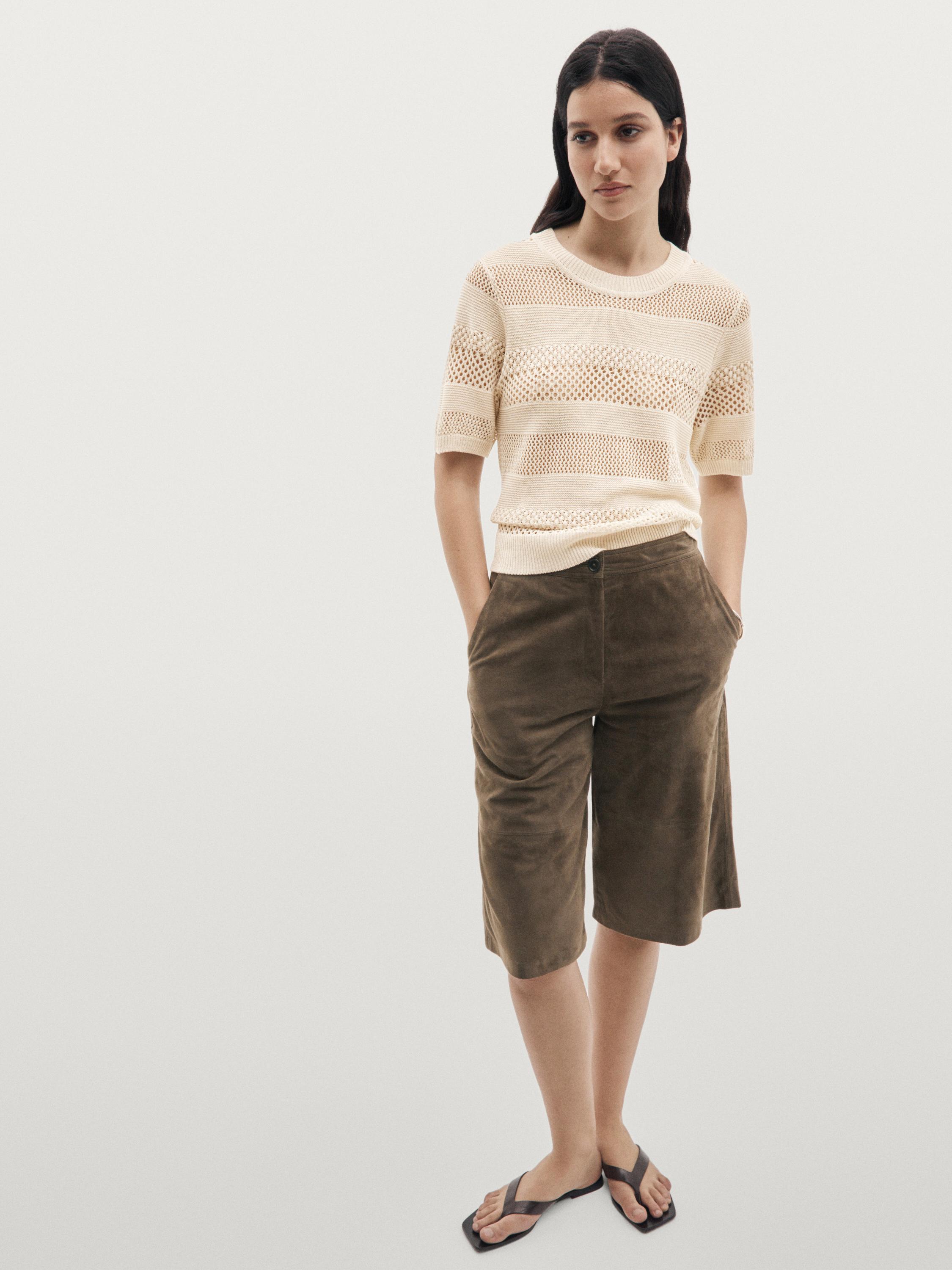 Top punto calado manga corta