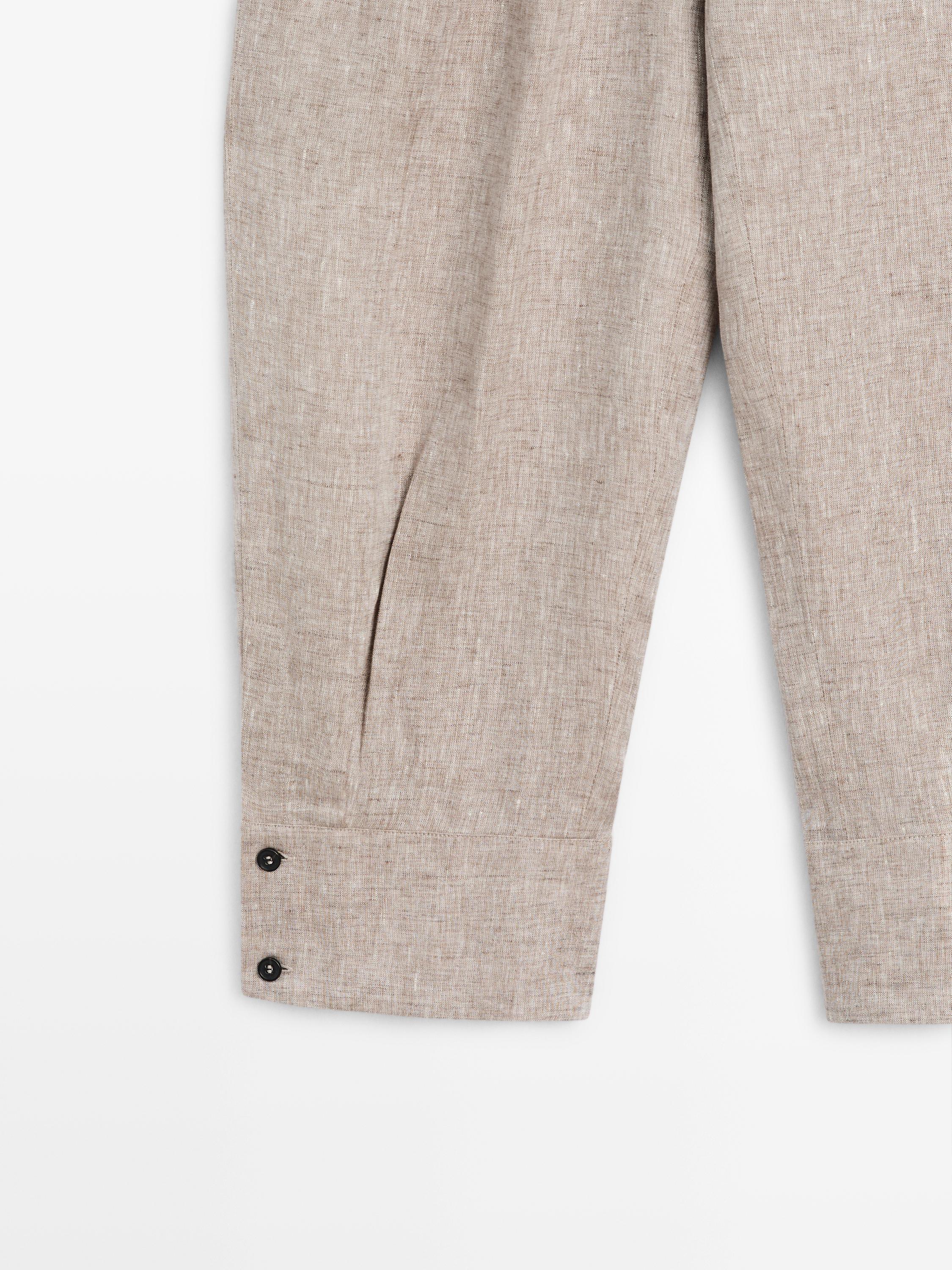 Suit trousers with buckle detail — BEIGE