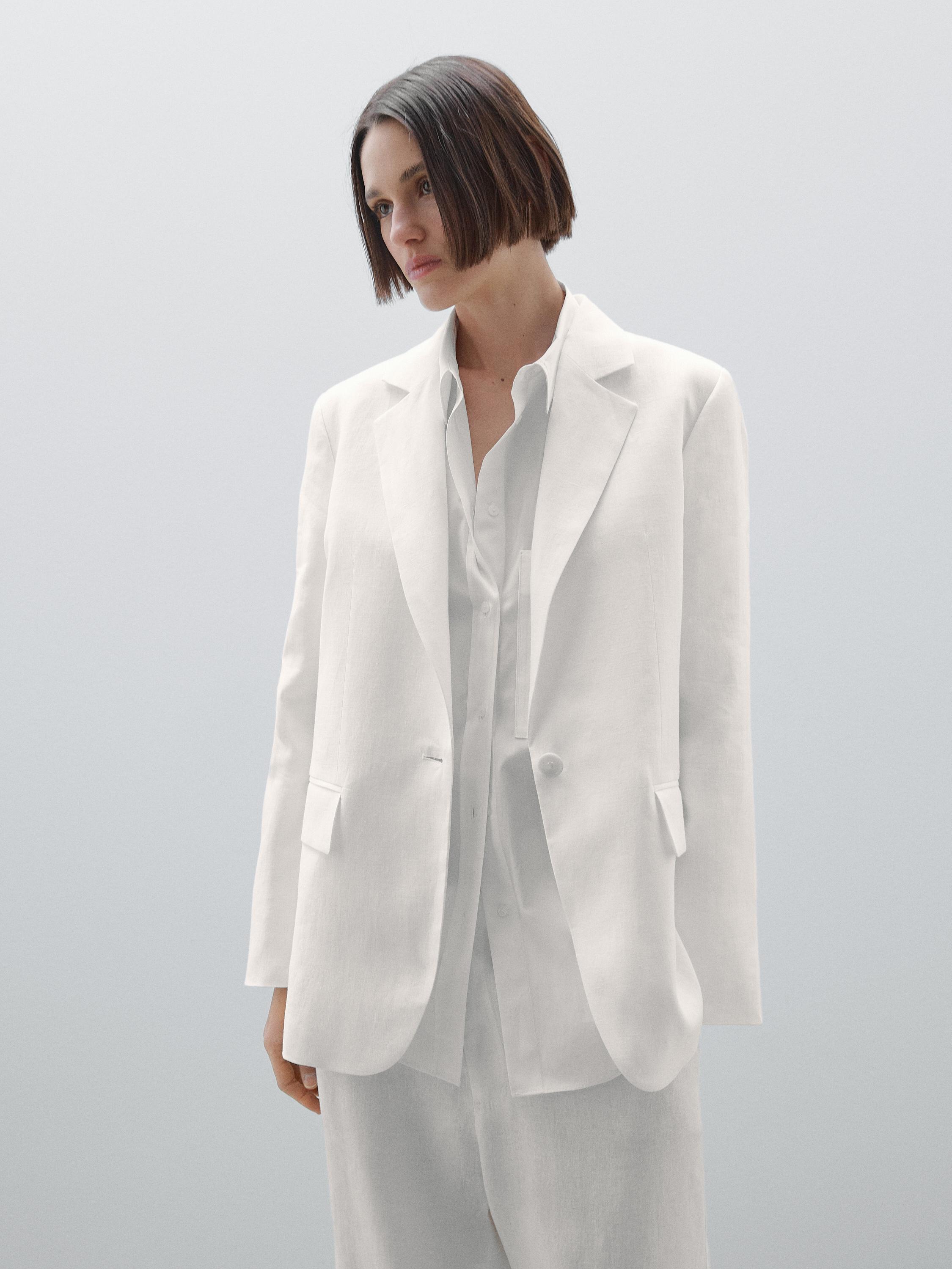 بليزر بدلة كتان 100%