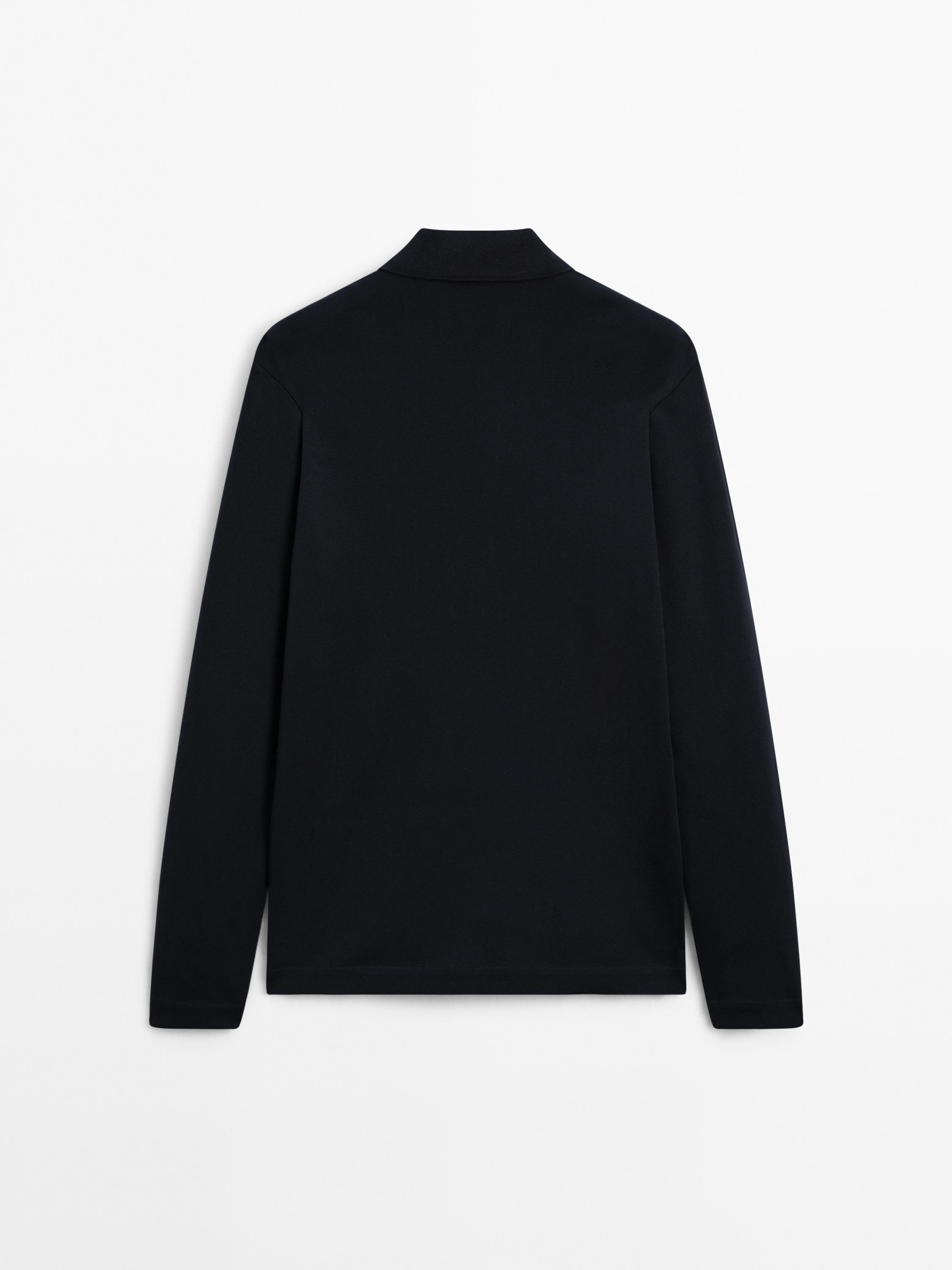 Long sleeve polo sweater
