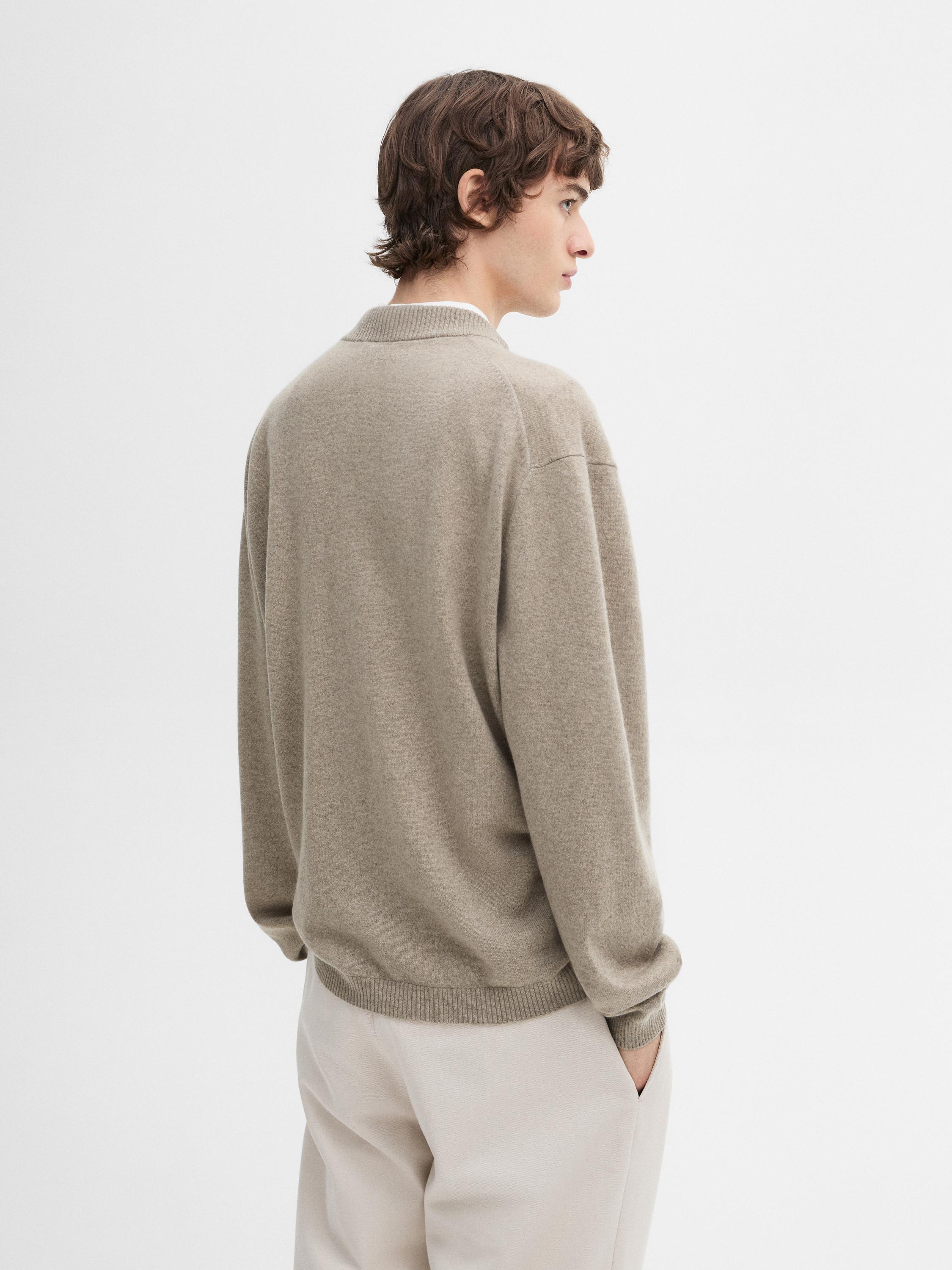 100% cashmere bomber cardigan