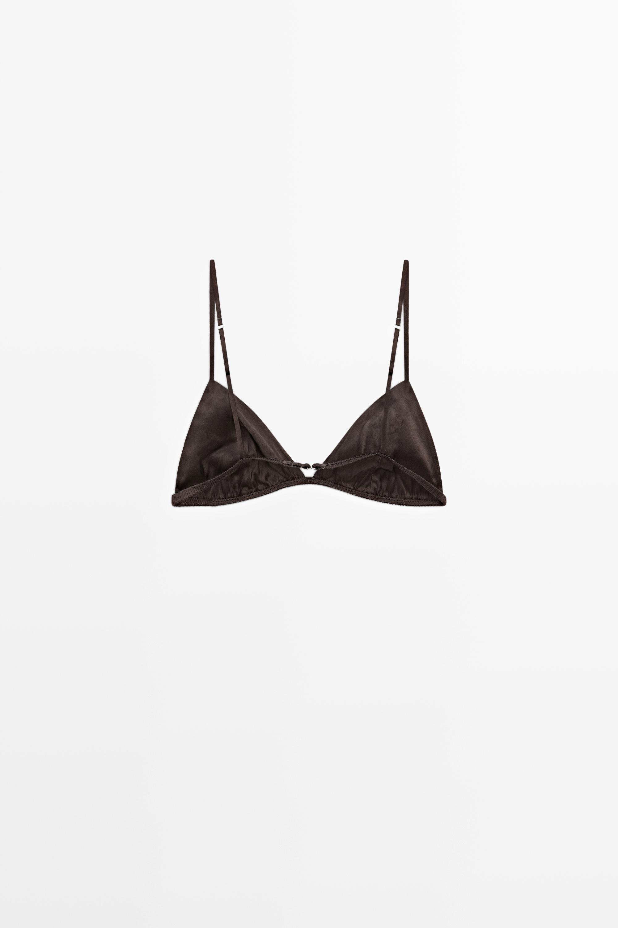 Polka dot bra — BROWN