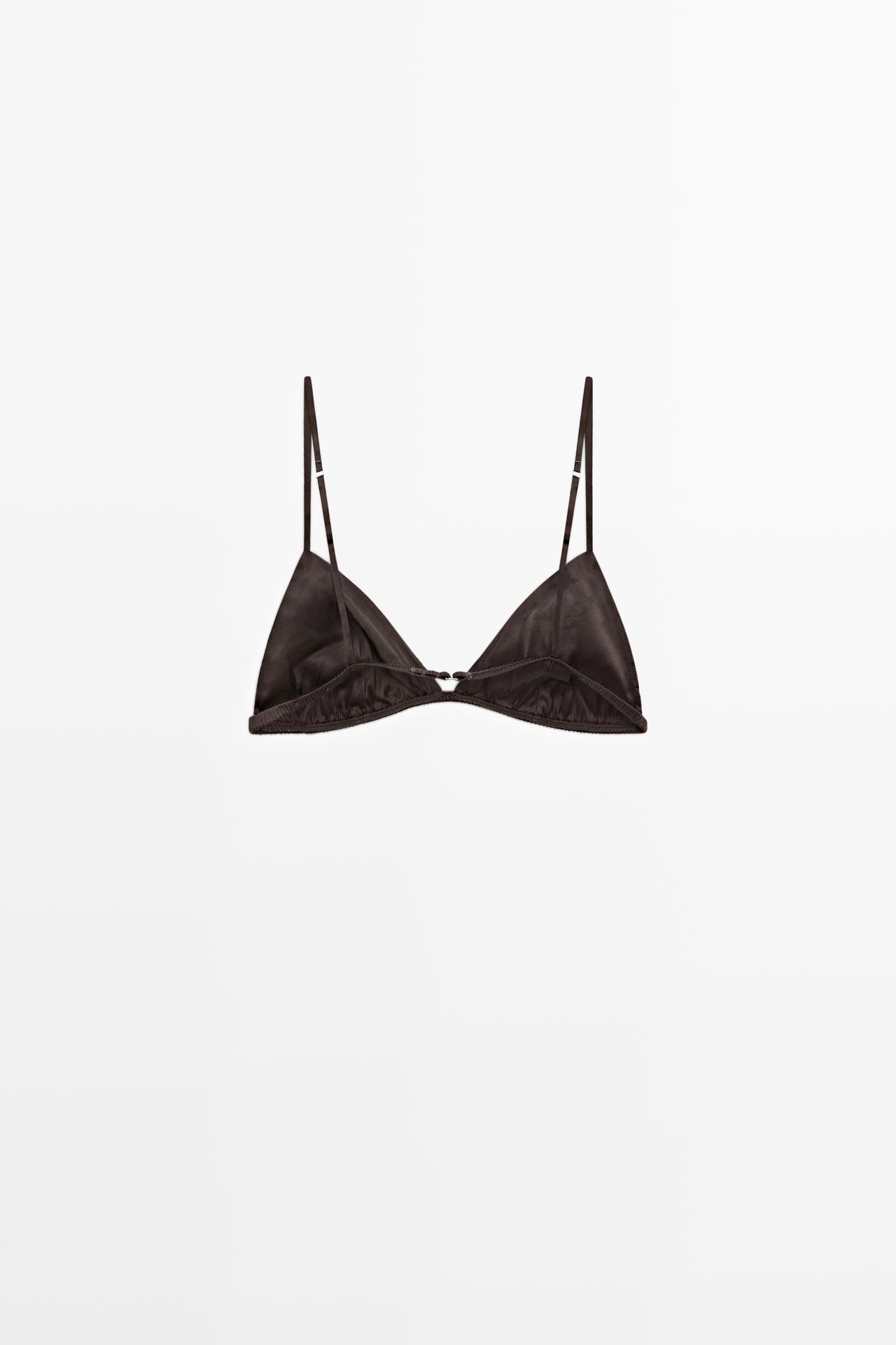 Polka dot bra — BROWN