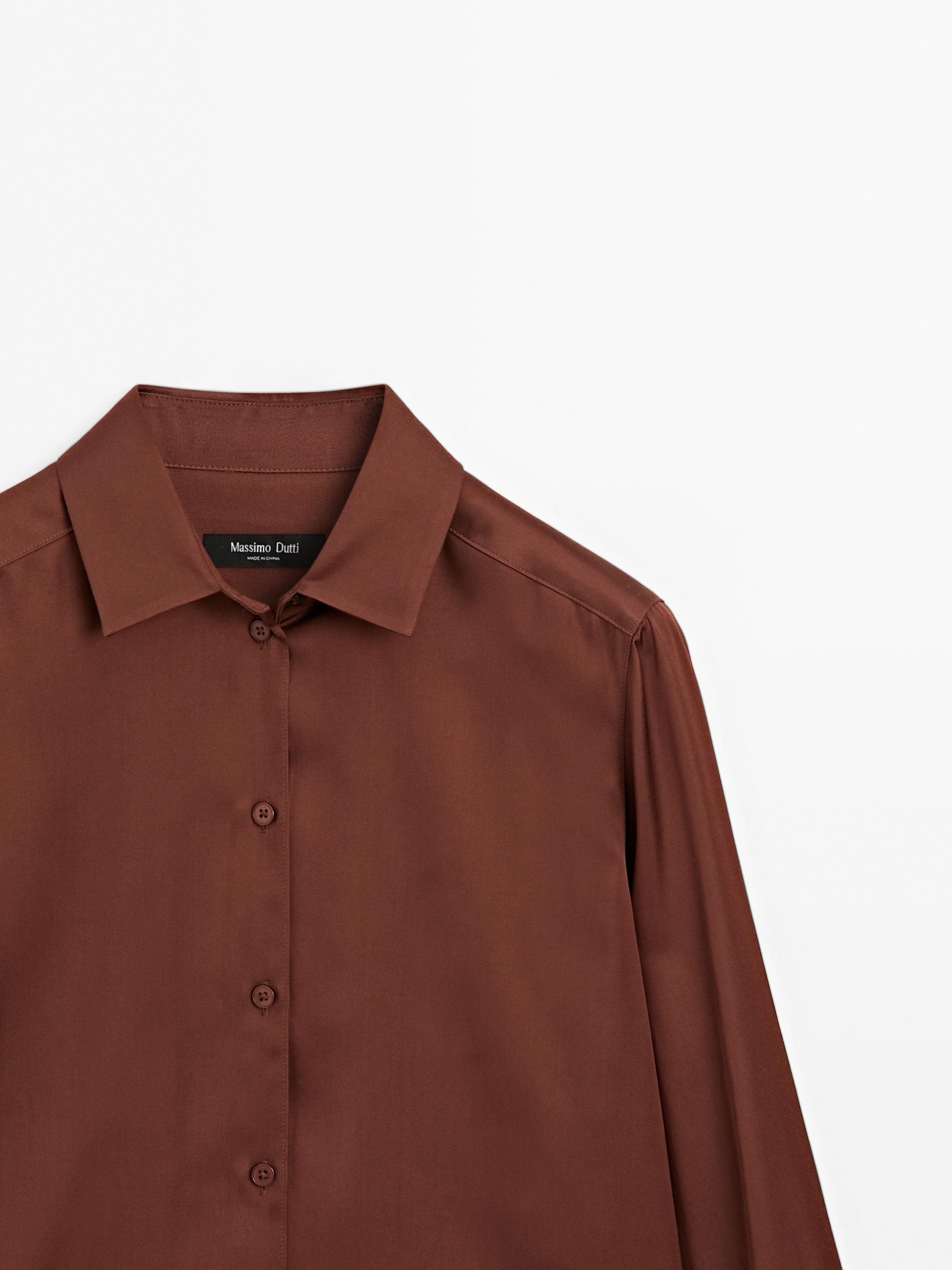 Flowing satin shirt