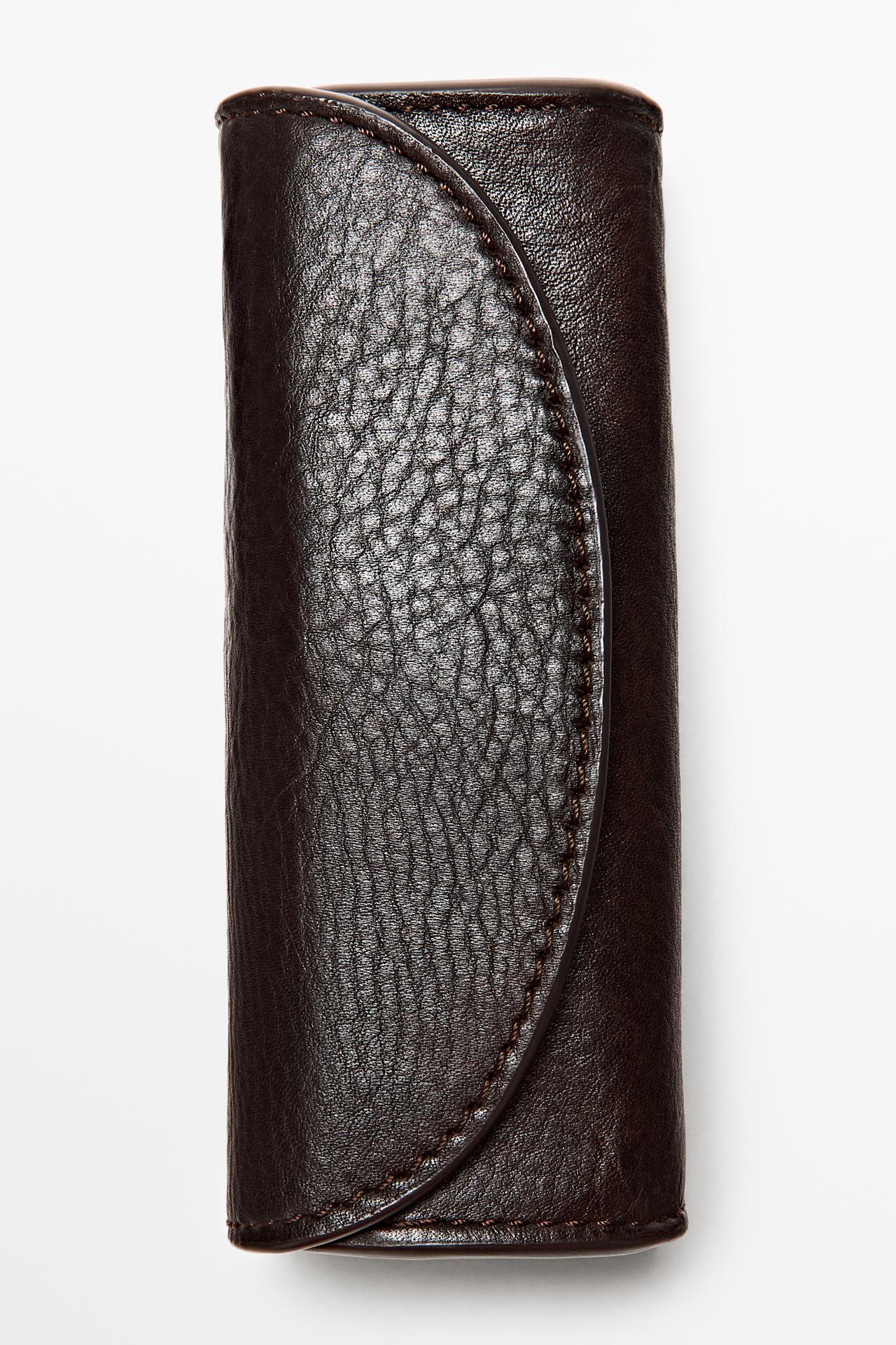 Nappa leather ring case — BROWN