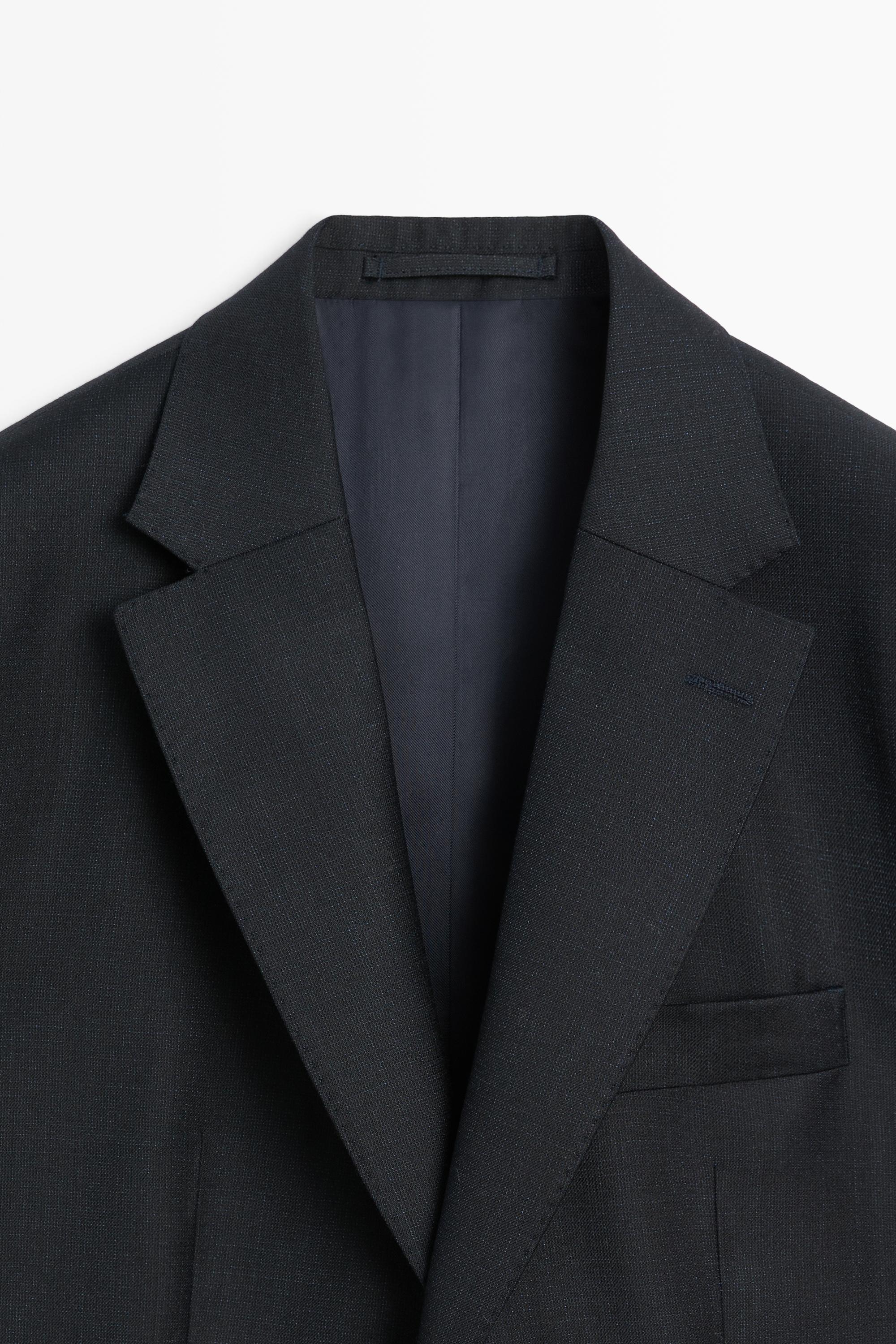 100% Wool Suit Blazer — NAVY BLUE