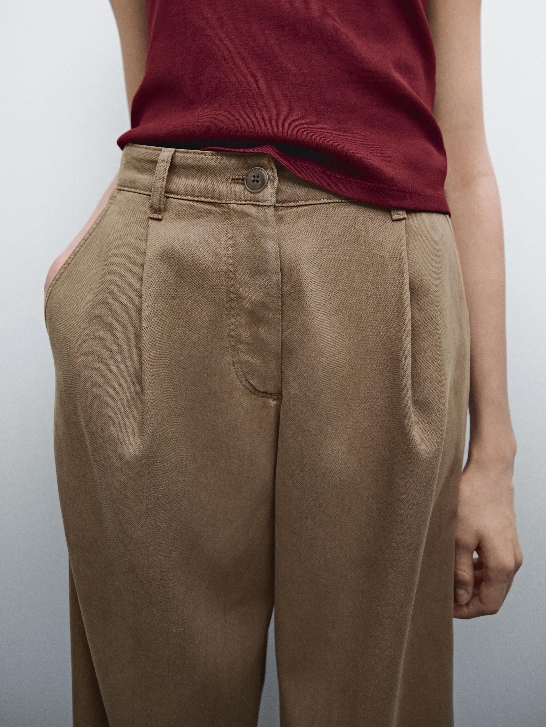 Pantalón fluido con algodón