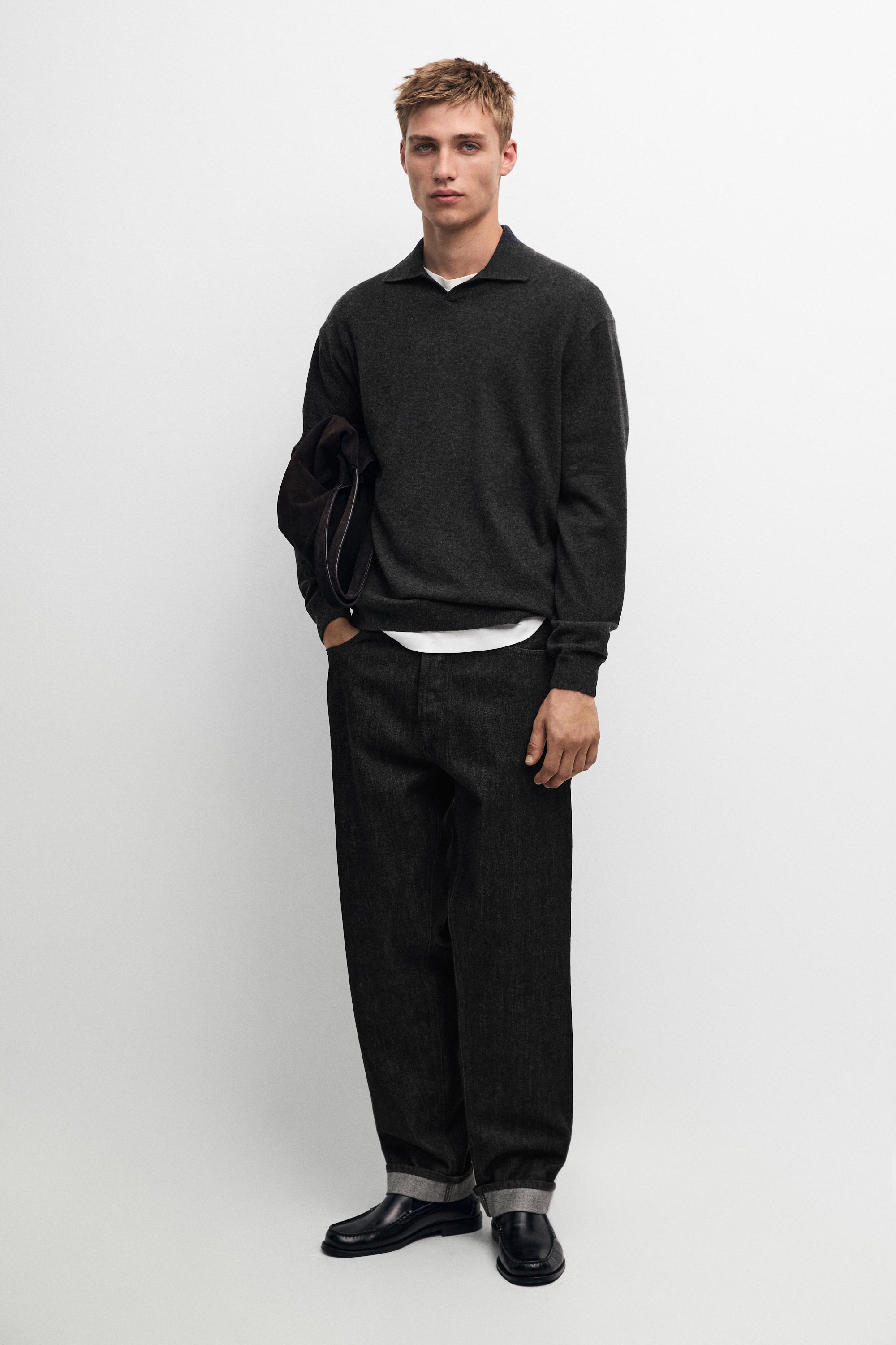 Jersey polo punto 100% cashmere