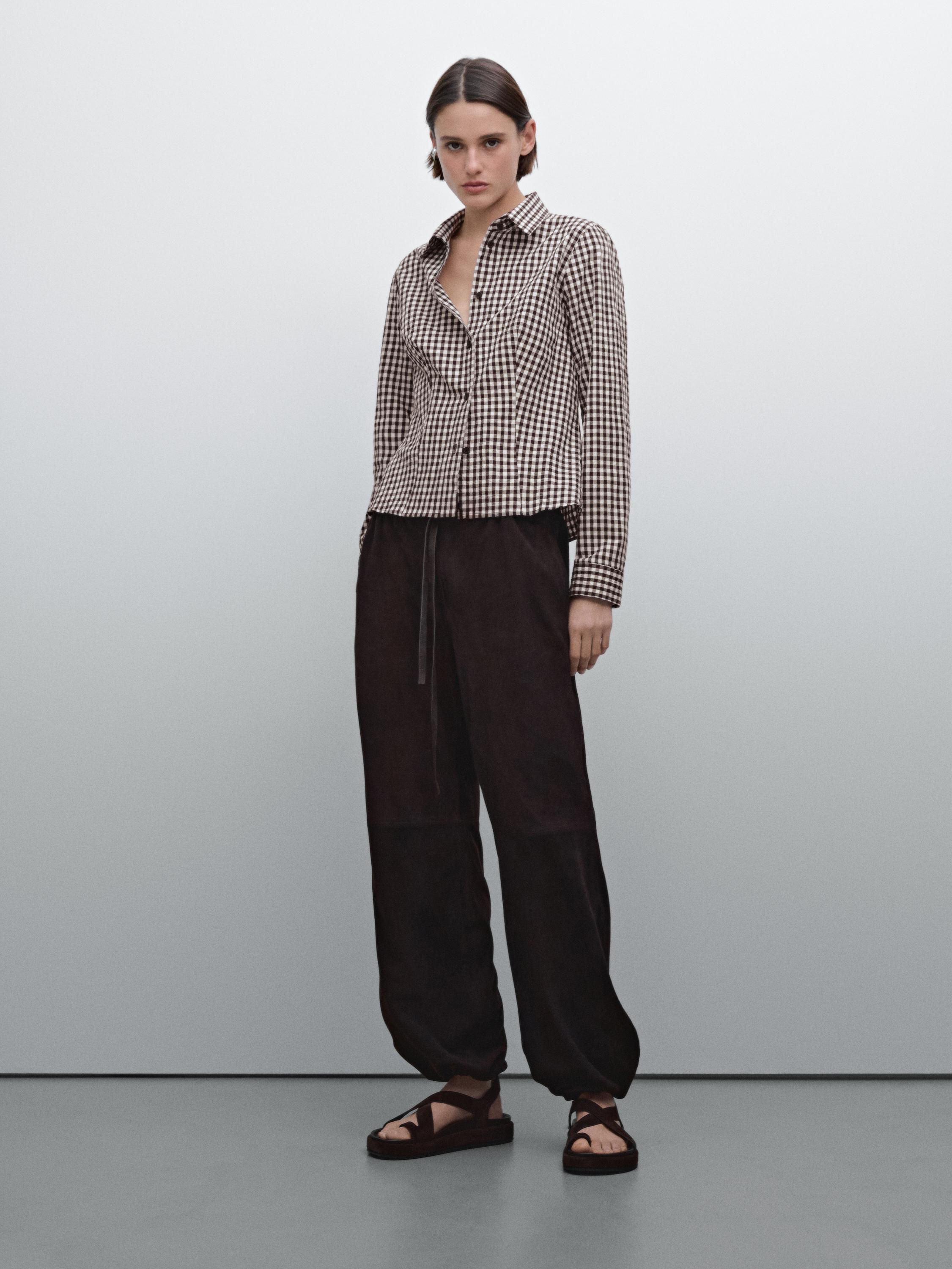 Chemisier fluide à carreaux vichy