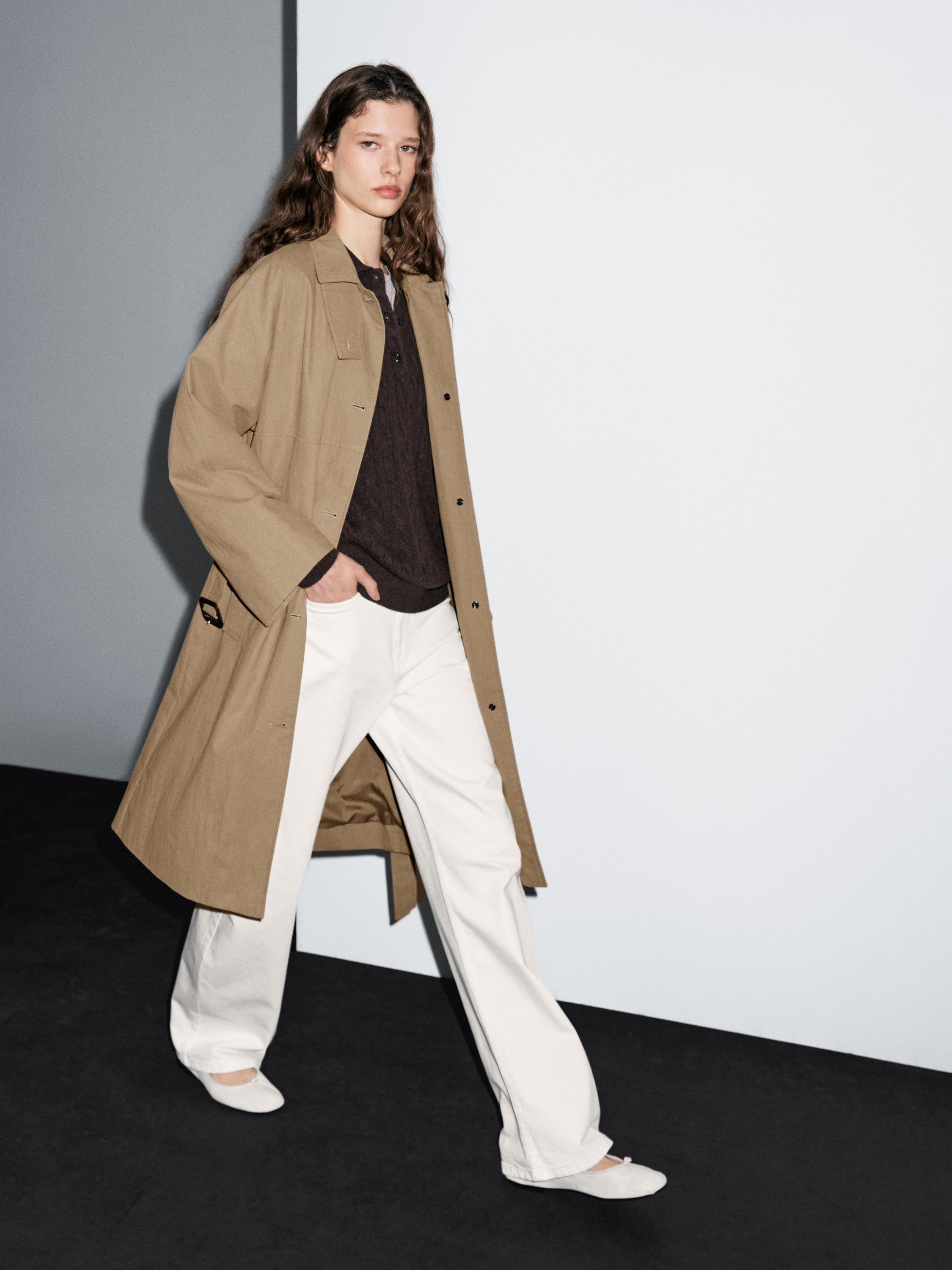 Trenchcoat aus Baumwollmischgewebe