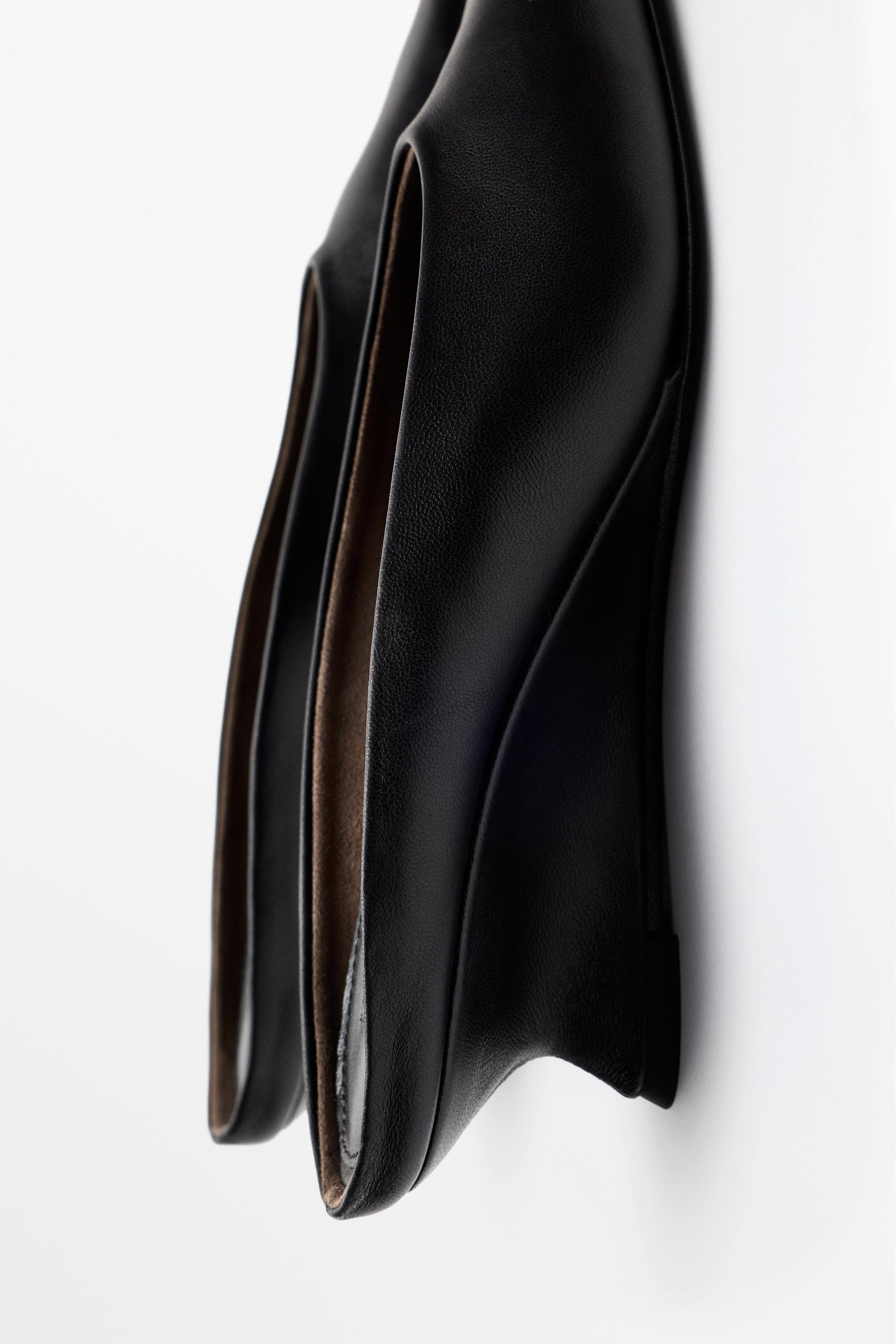 Wedge heel mule — BLACK