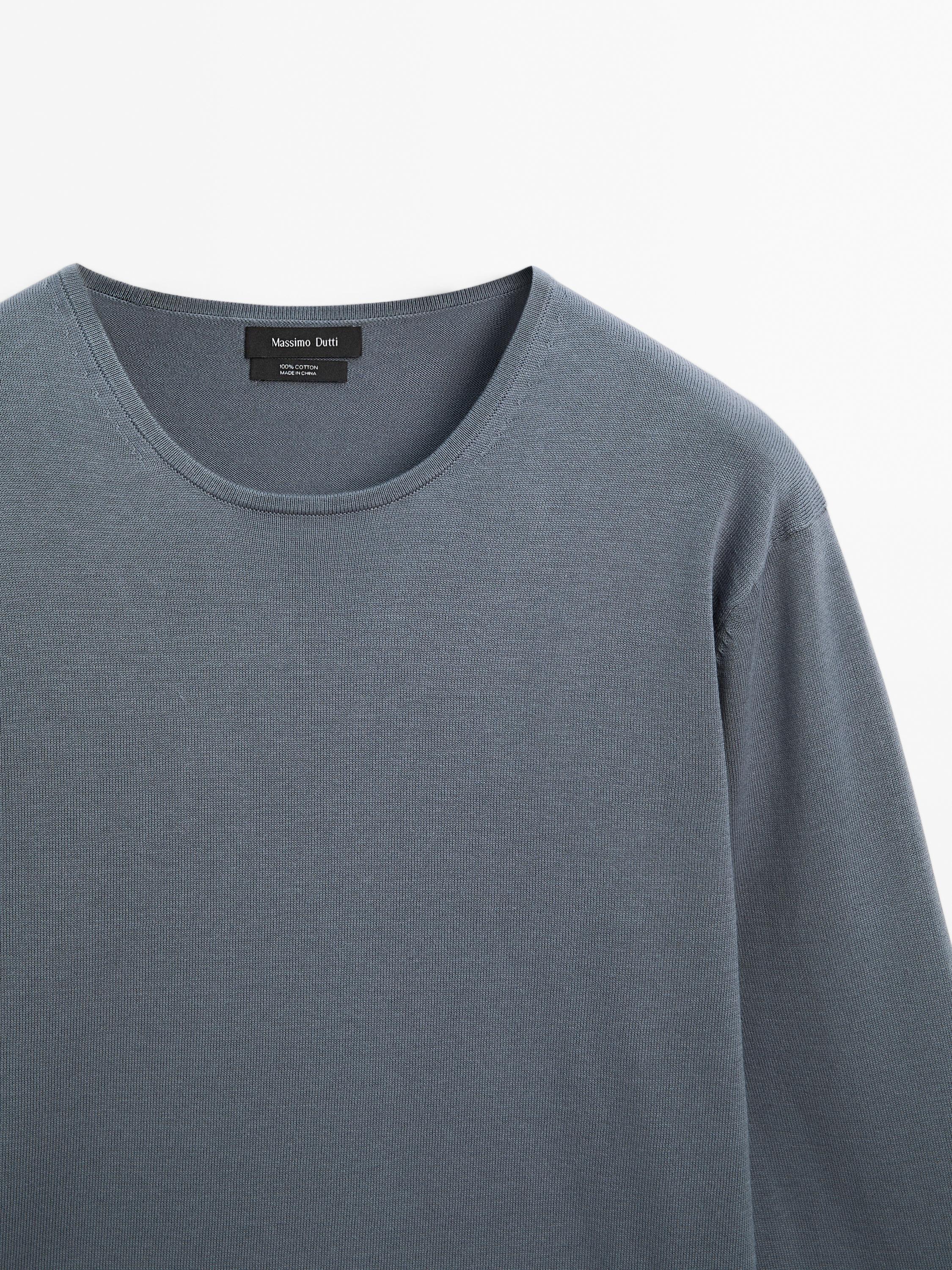 100% cotton fine knit sweater
