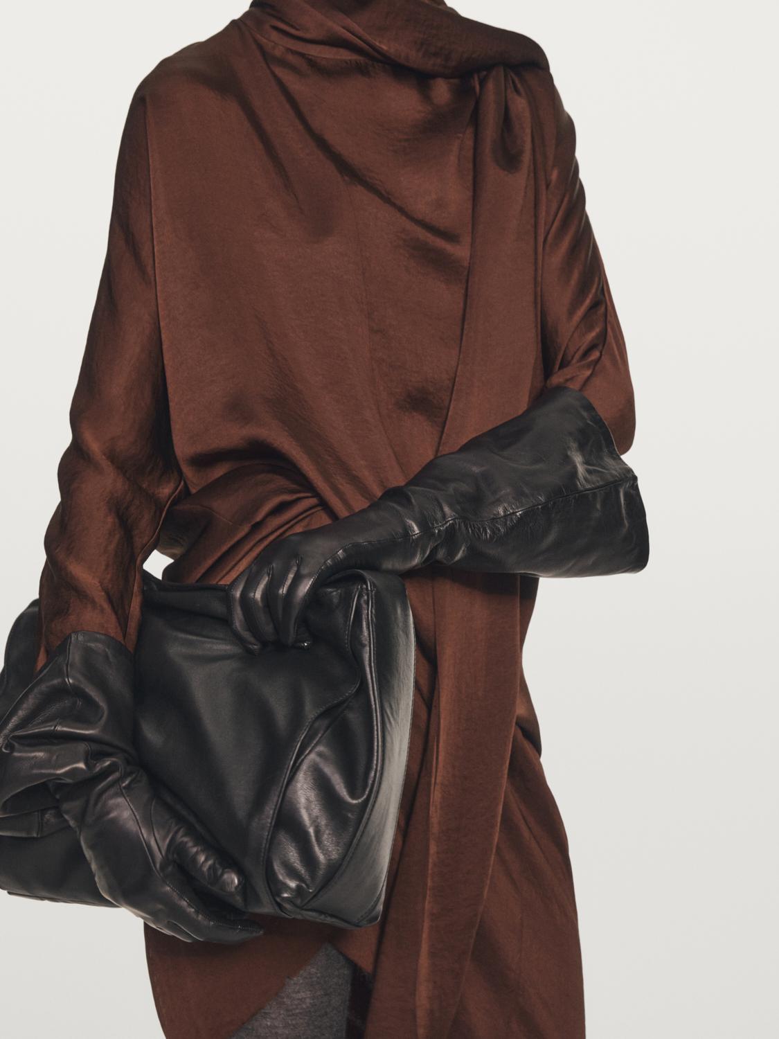 Flowing midi dress with long sleeves - STUDIO