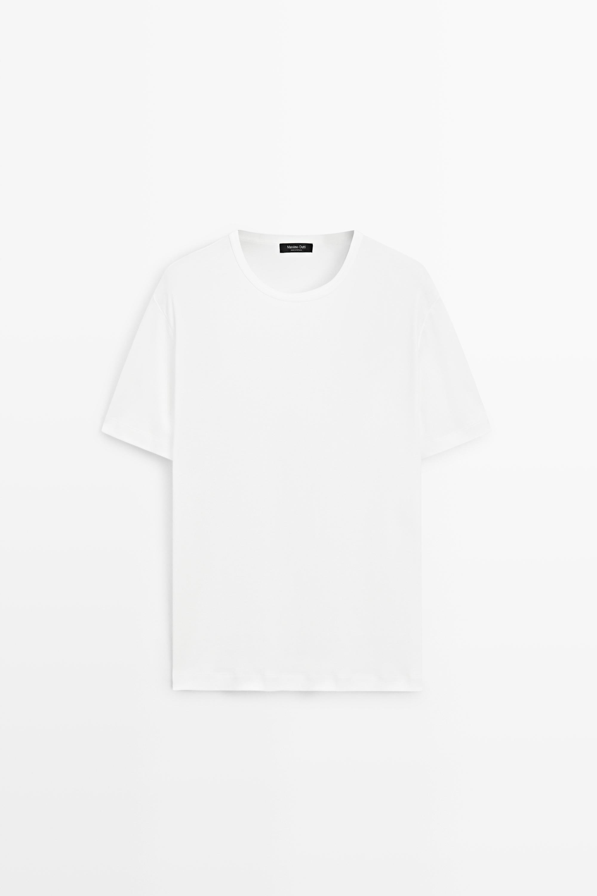 100% Cotton Short-Sleeve T-Shirt — WHITE
