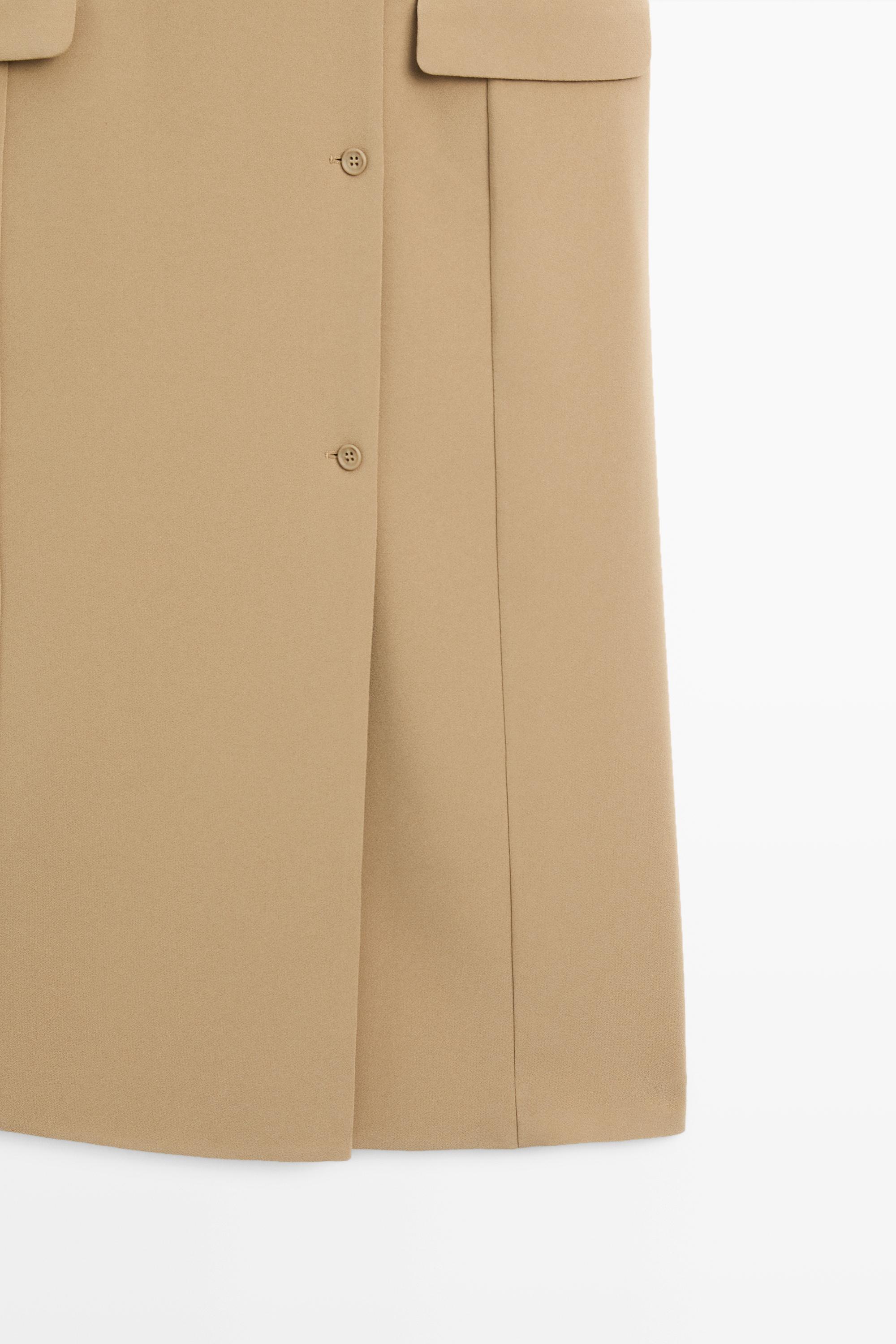 Wrap midi dress with pocket detail - STUDIO — Caramel