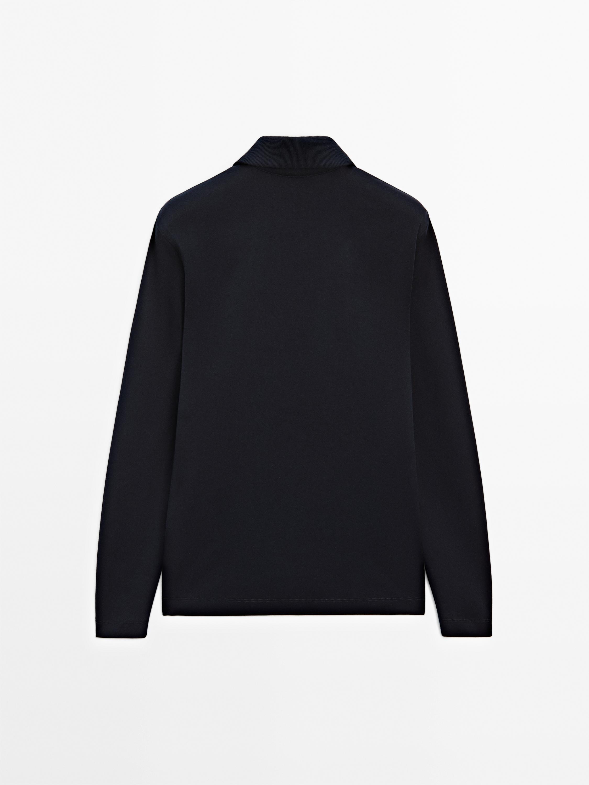 Polo cuello mock cremallera