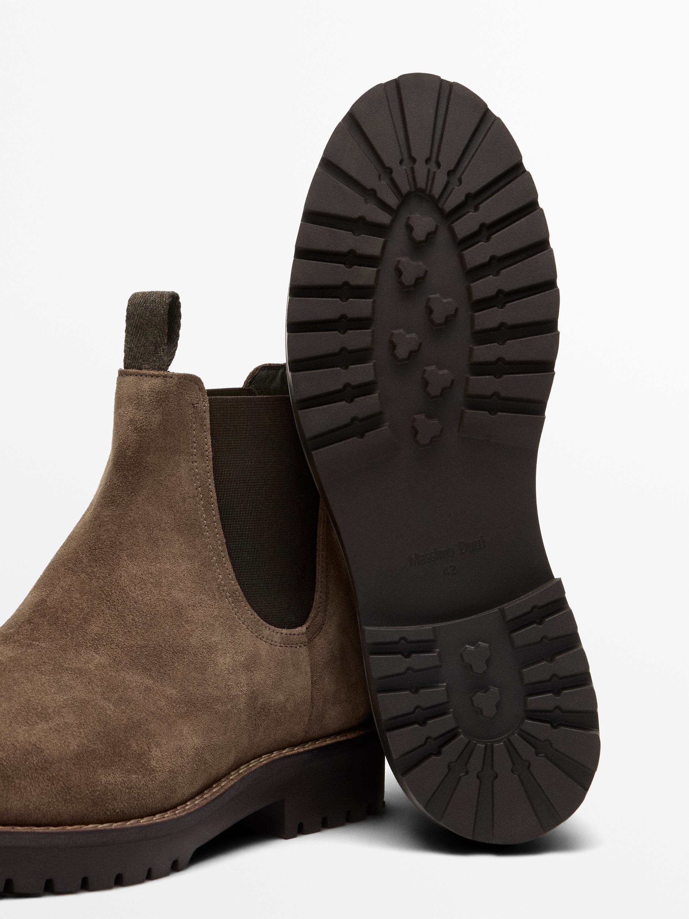 Leather Chelsea boots — MINK
