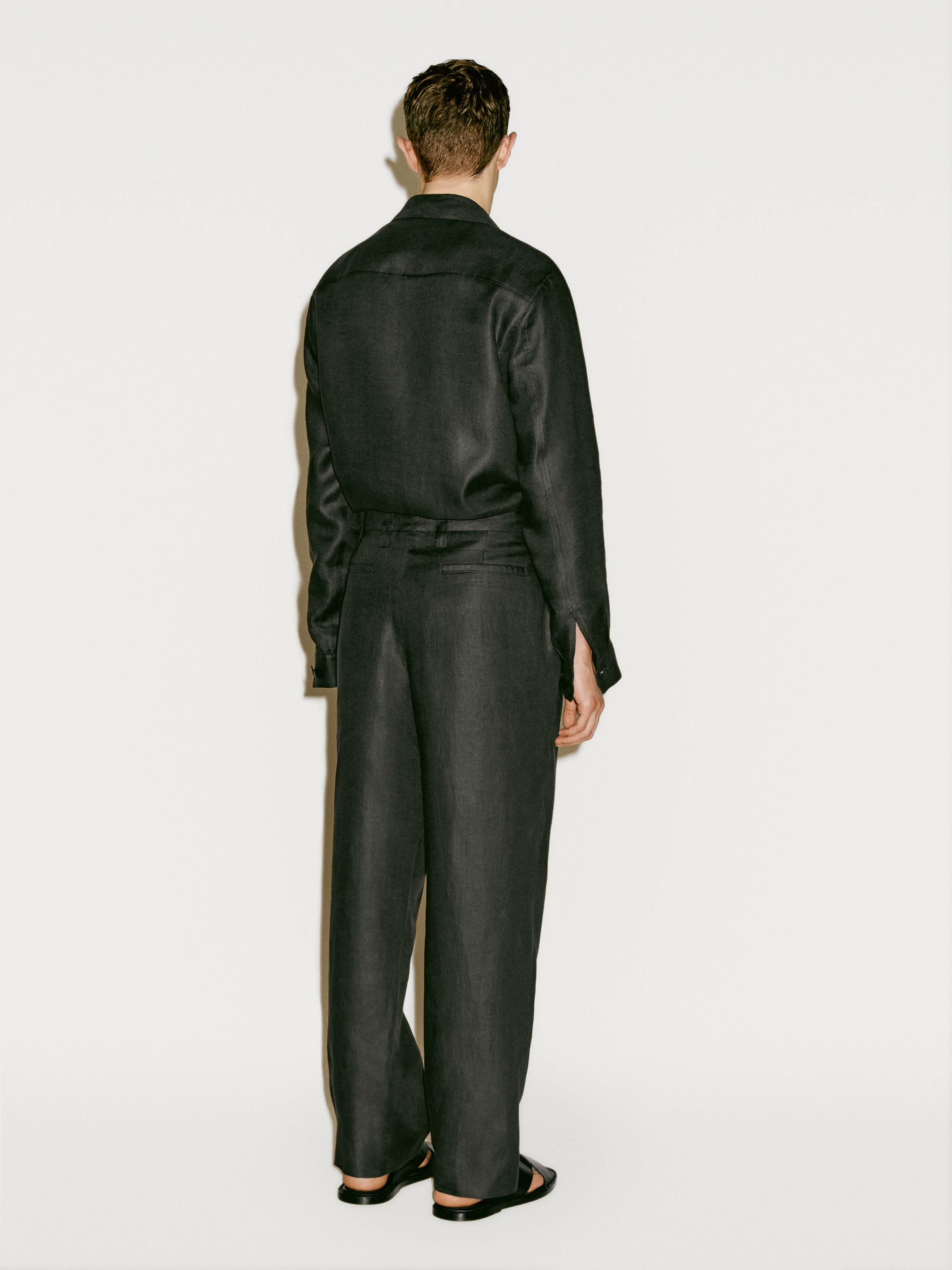 100% linen double dart trousers - Limited Edition