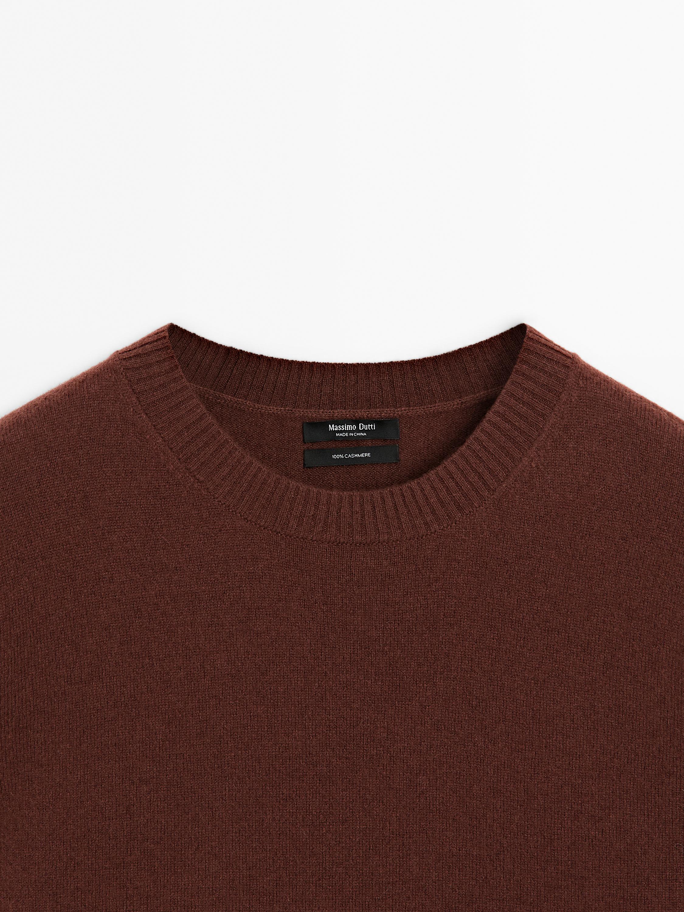 100% cashmere crew neck sweater