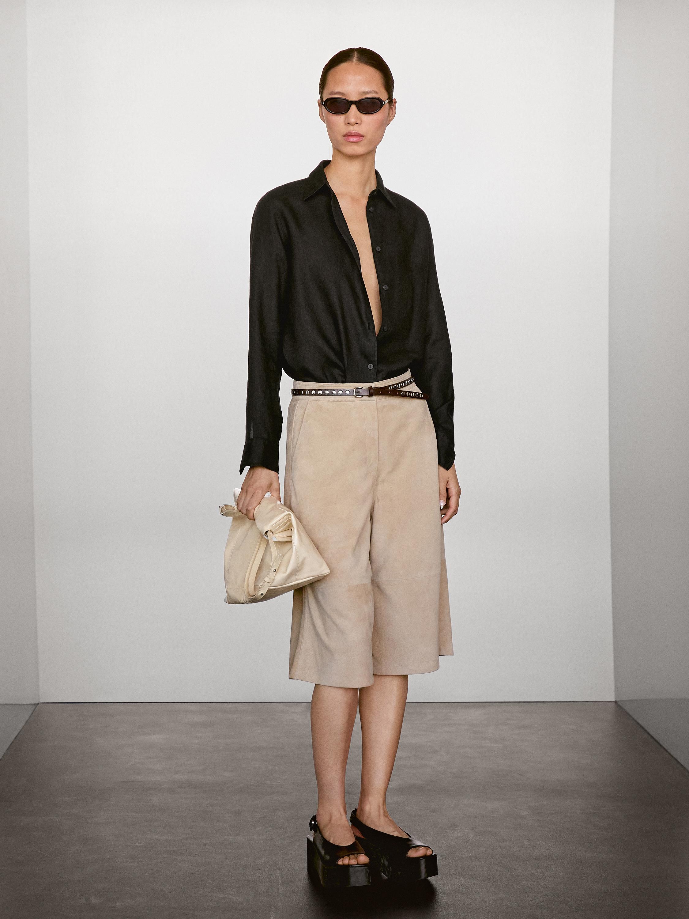 Camisa fluida 100% linho