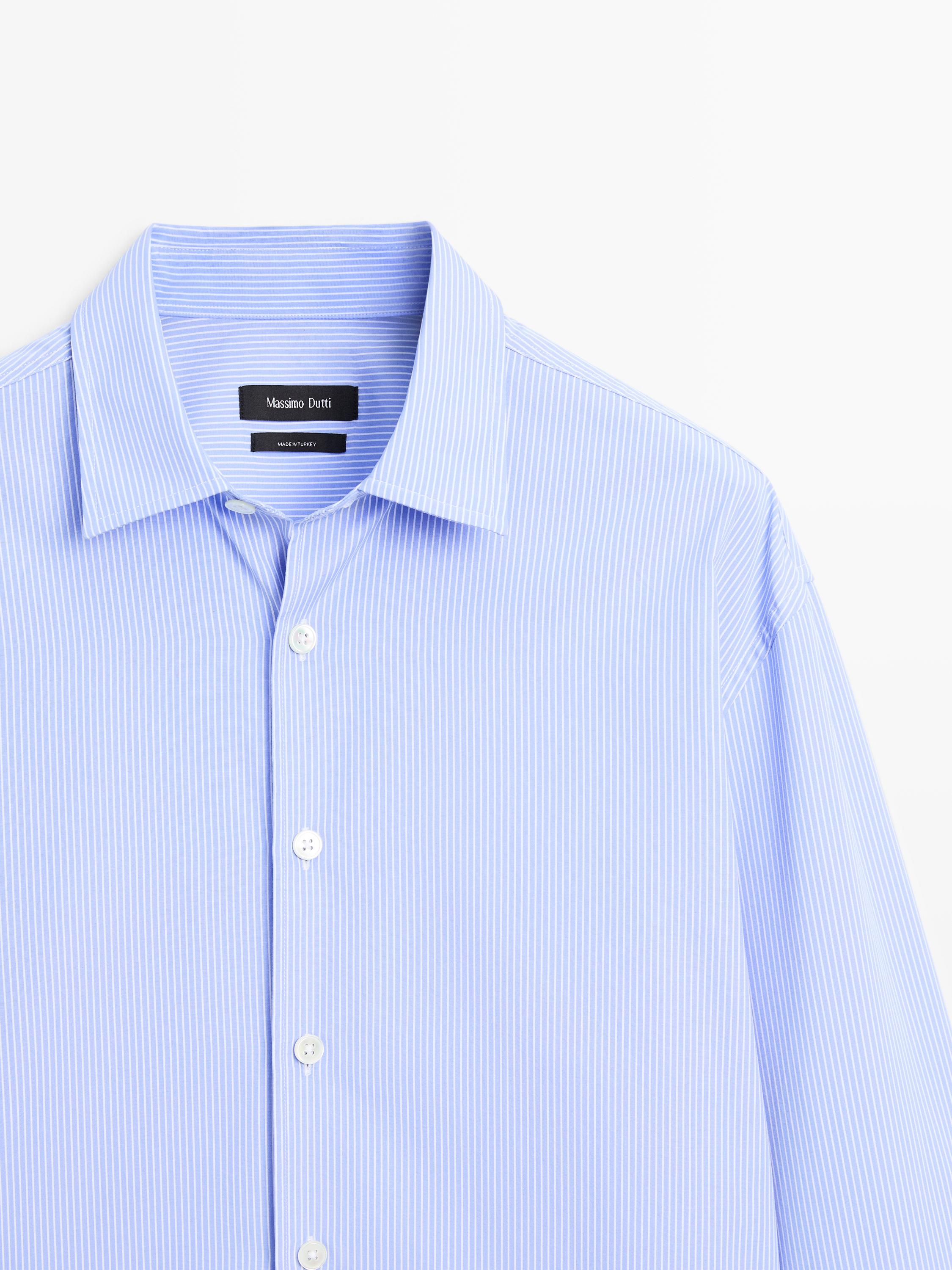 Camisa rayas popelín regular fit