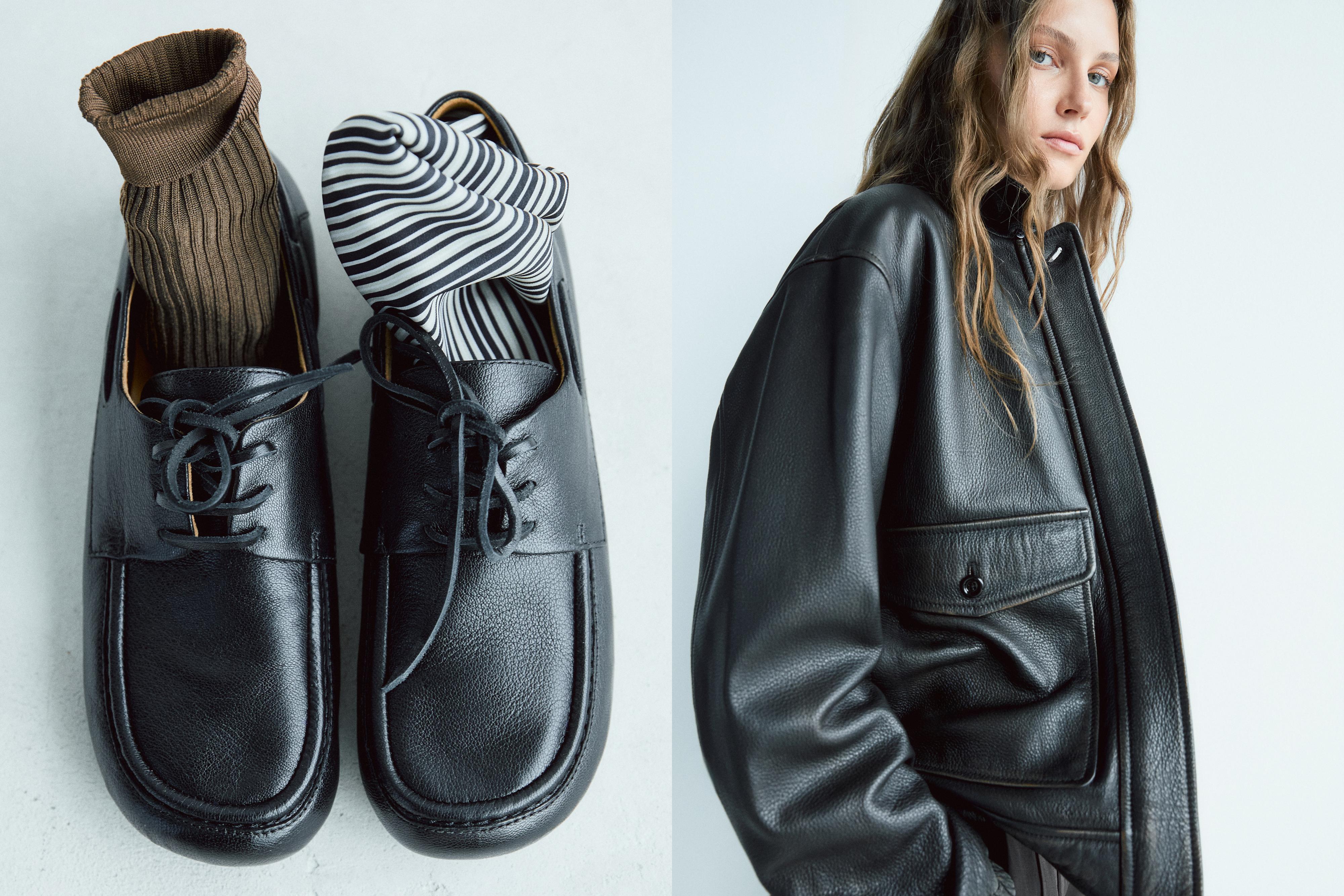 Leather deck shoes