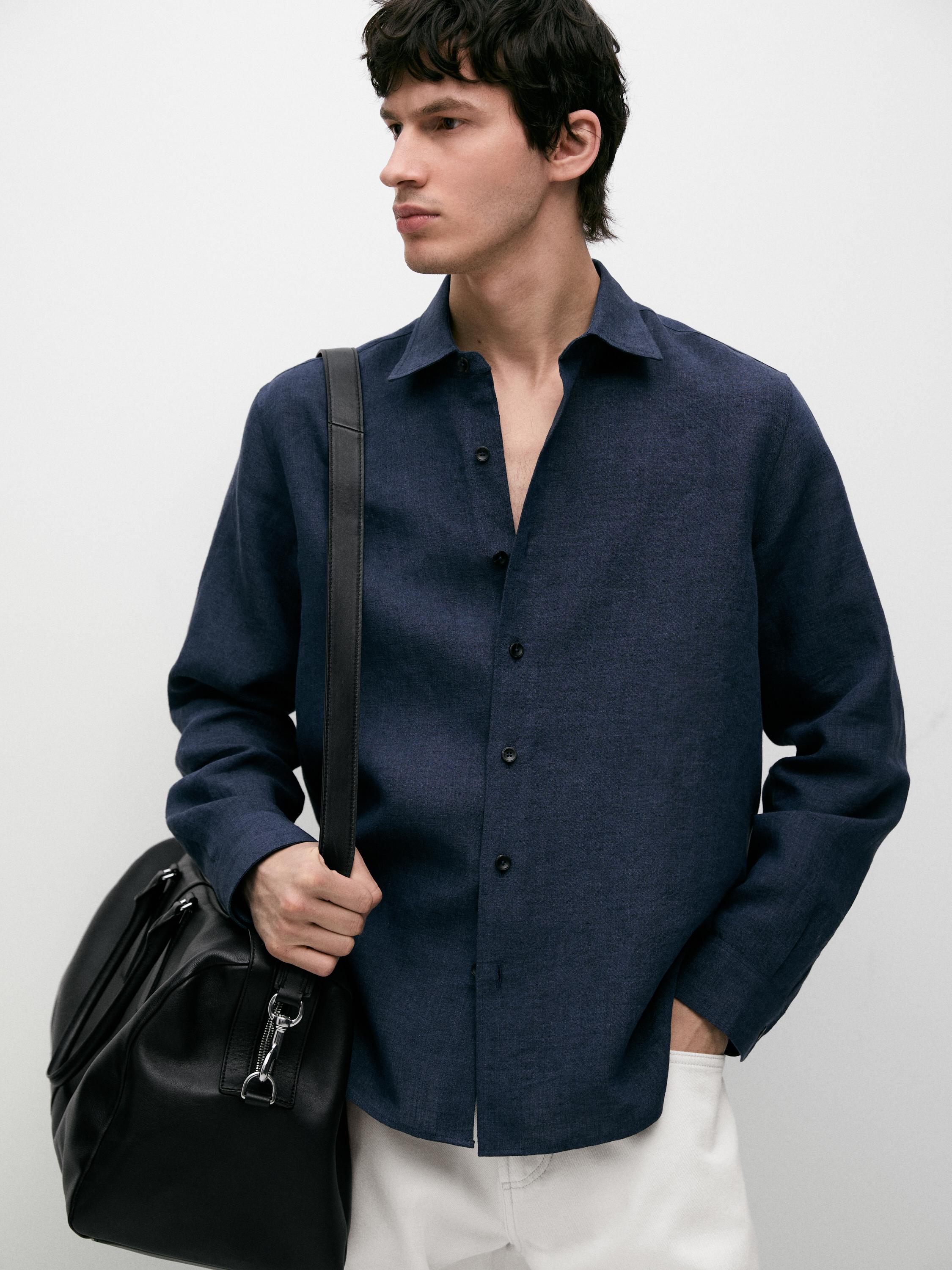 100% linen regular fit shirt