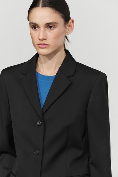 100% cold wool blazer — BLACK 8