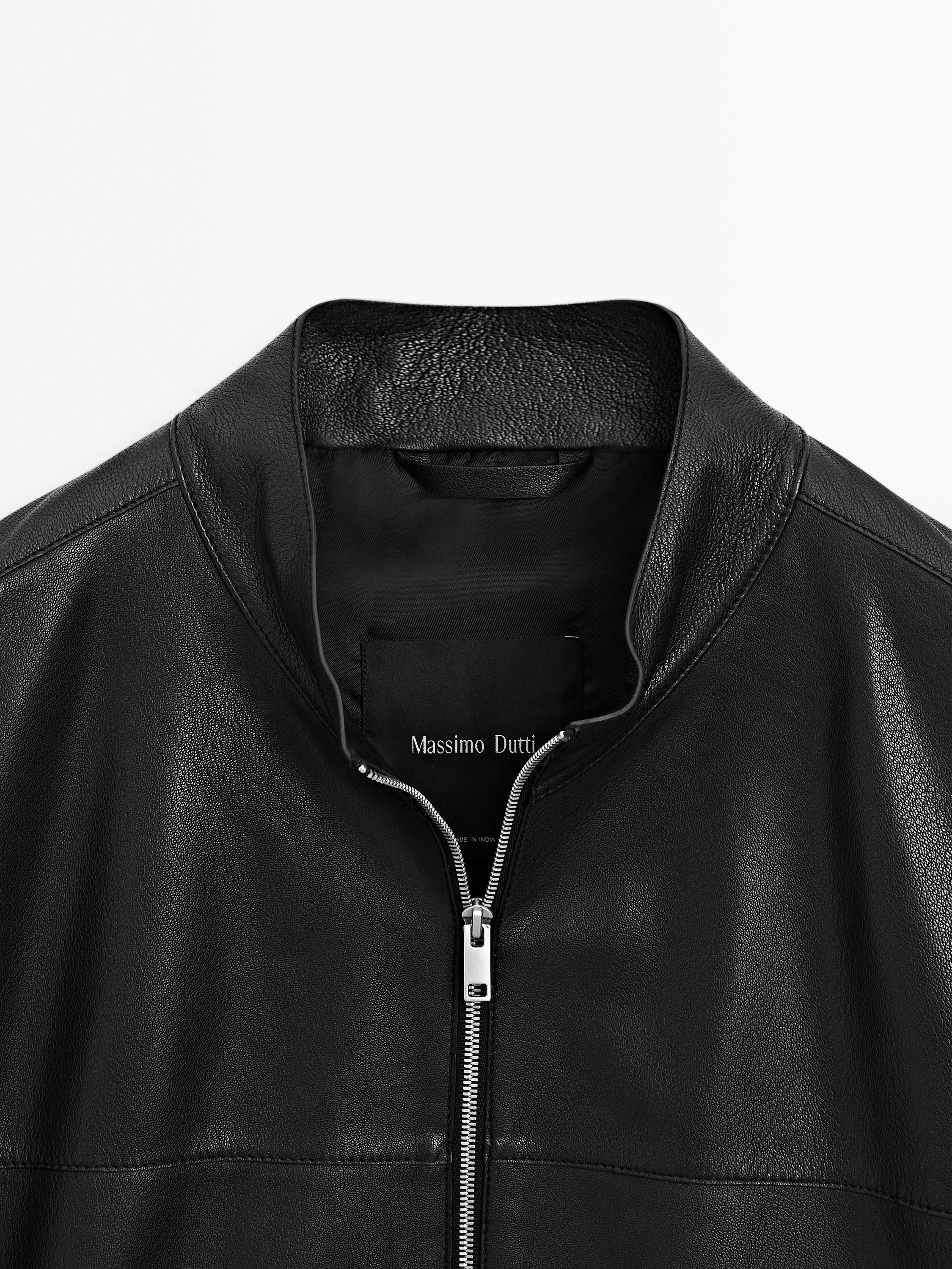 Nappa sheepskin jacket — BLACK