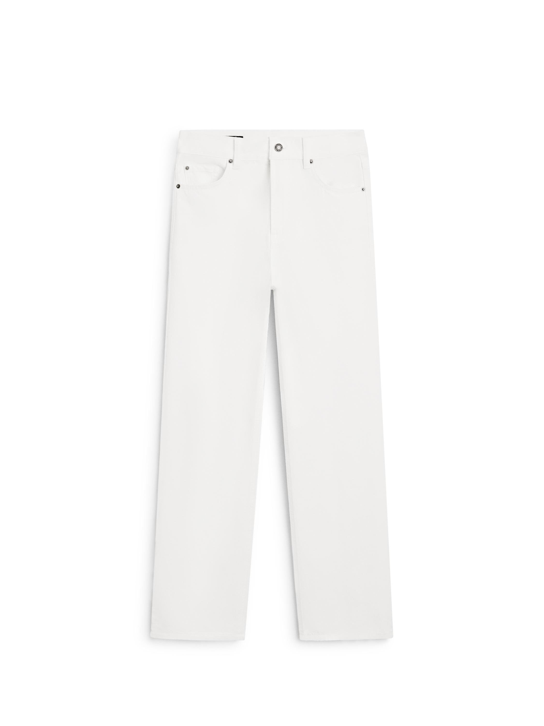 Straight-leg high-waist jeans — Off white