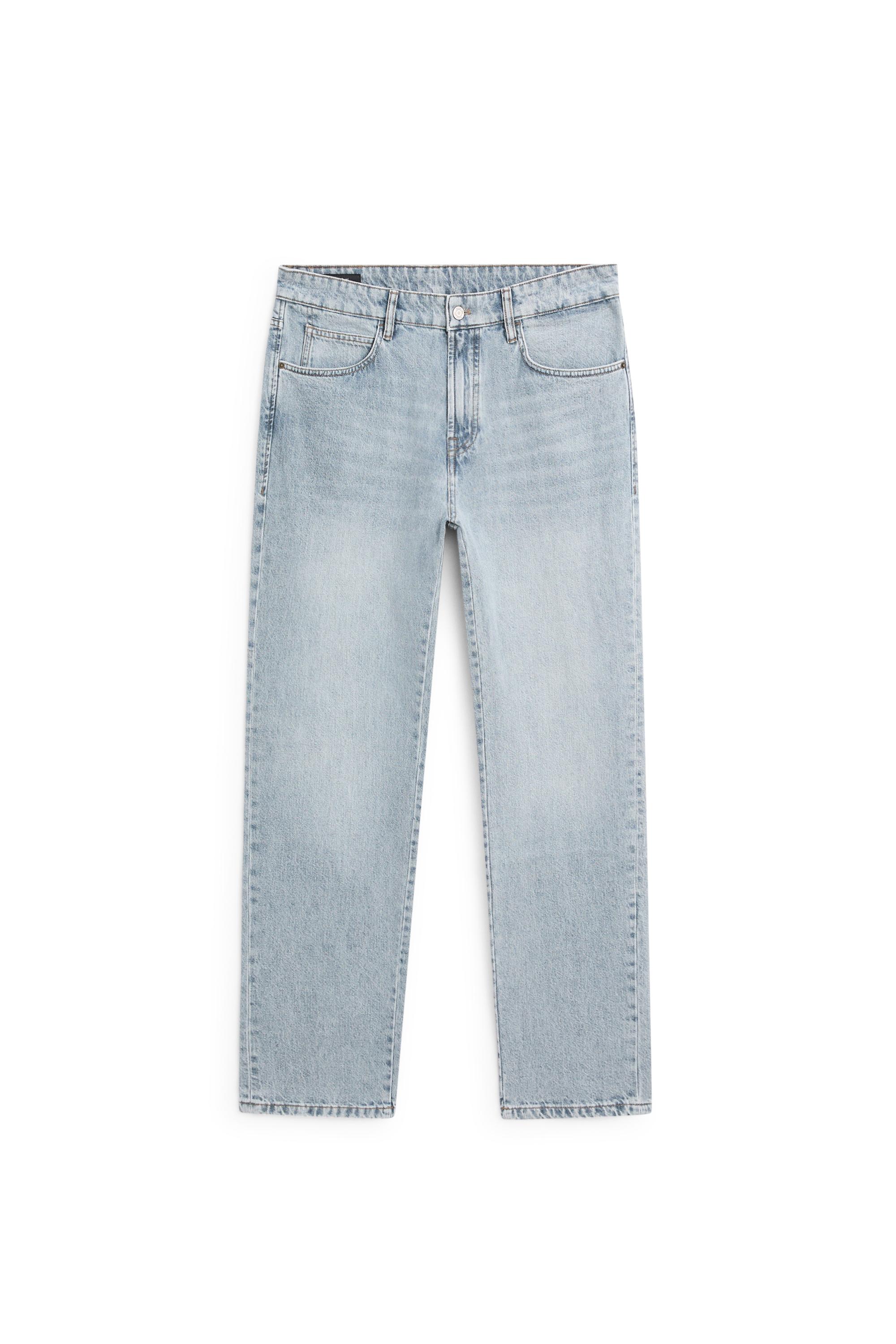 Tapered fit cotton jeans — MEDIUM BLUE
