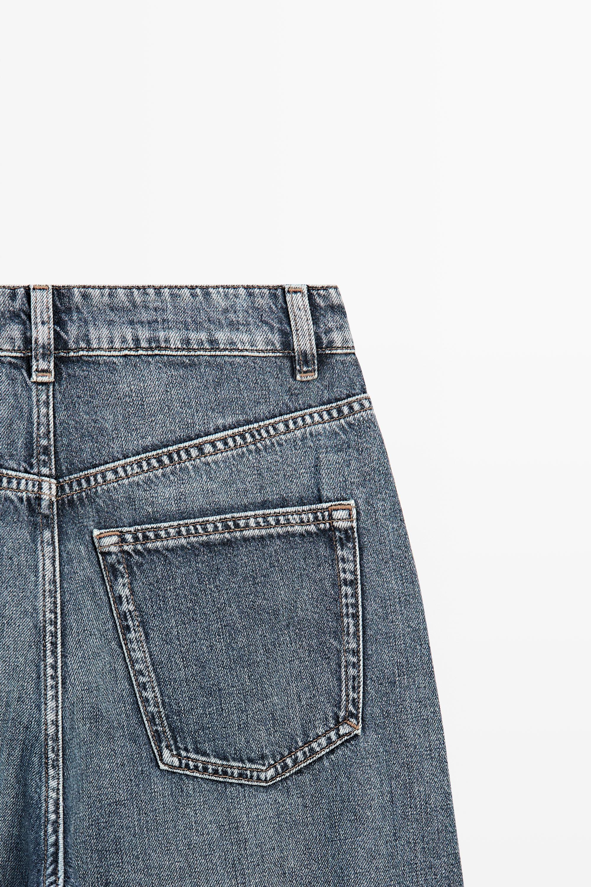 Mid-waist barrel fit jeans — MEDIUM BLUE