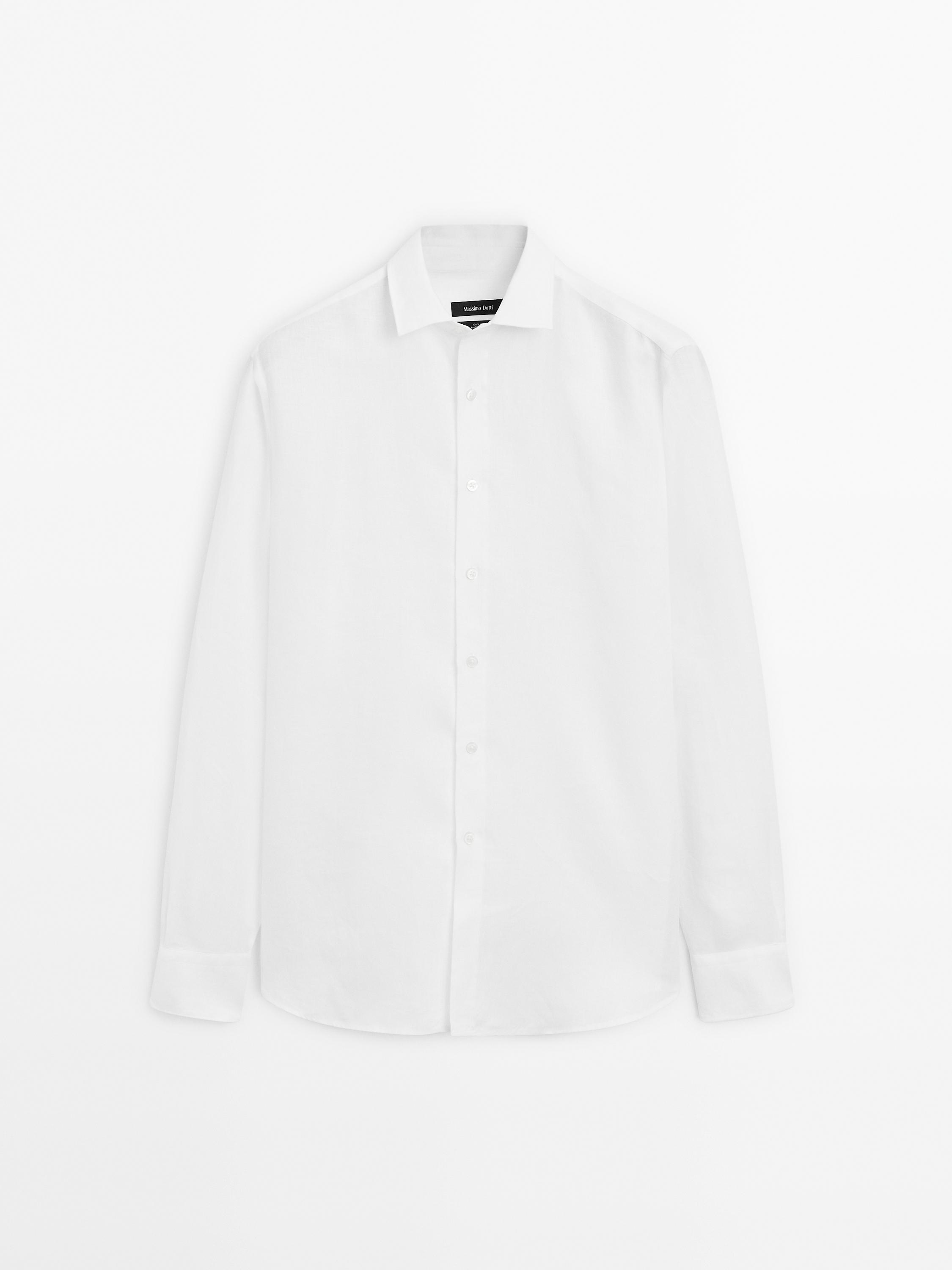 Camisa regular fit 100% linho